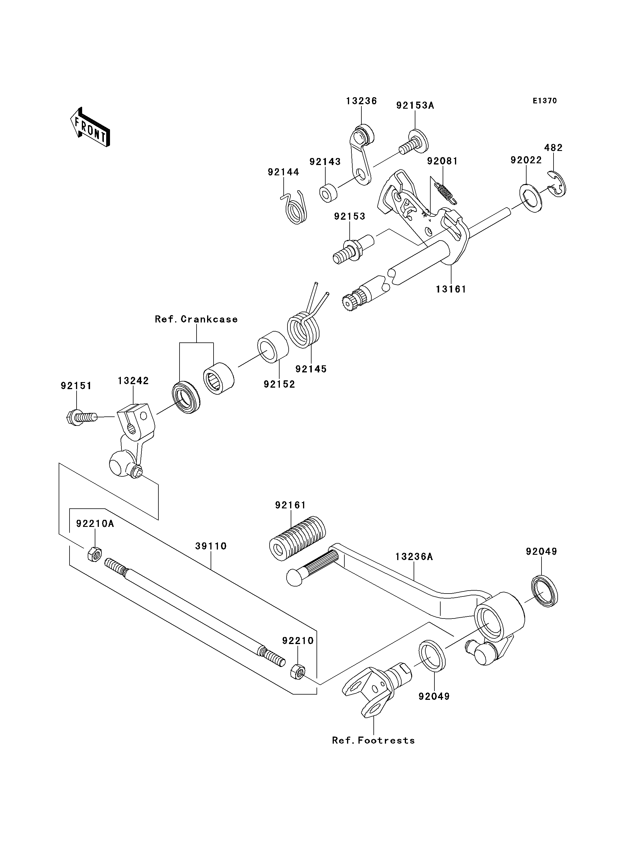 SELECTEUR POUR Z750R ABS ZR750PBF NOIR 2011