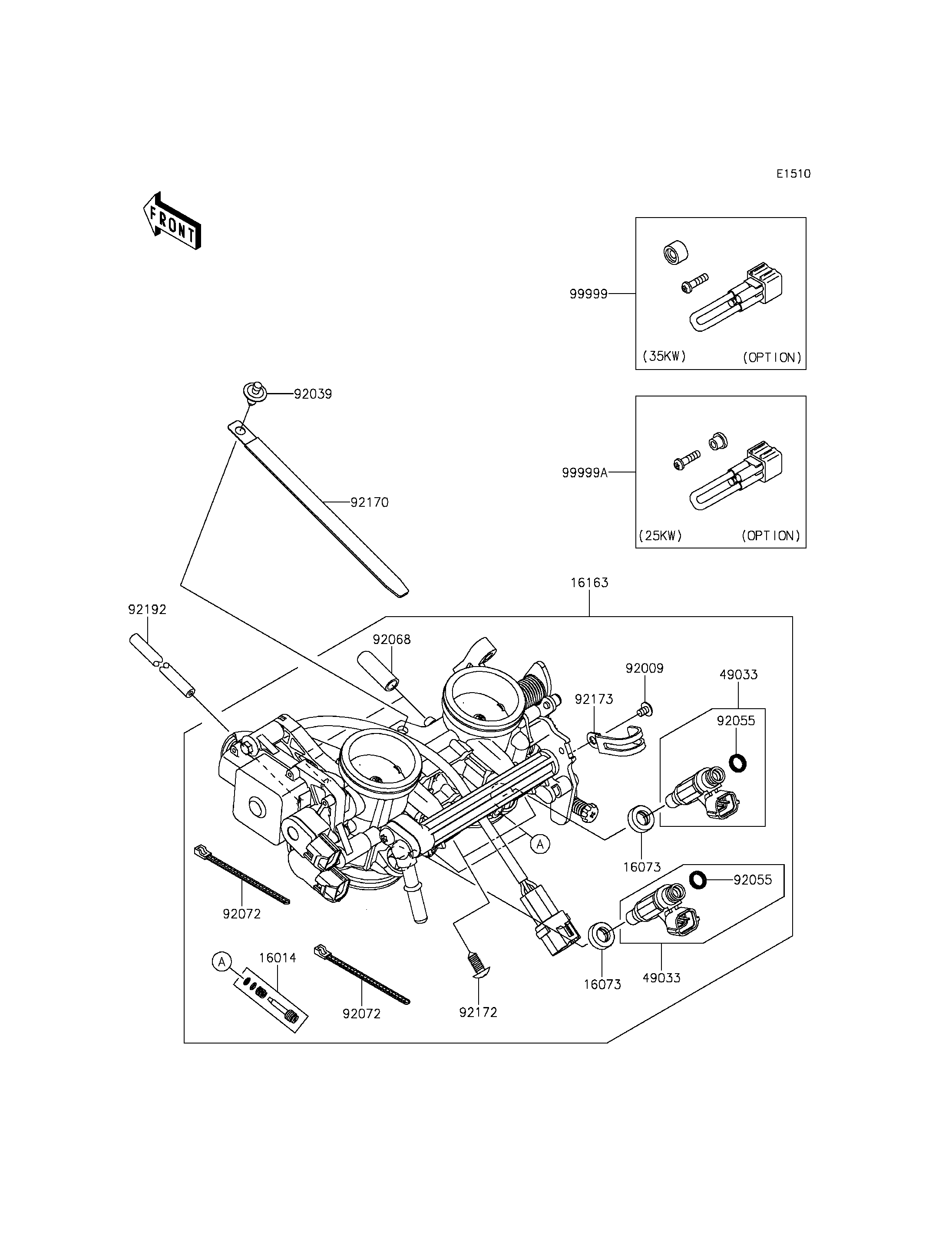 CARBU POUR ER 6N ER650ECF BLANC 2012