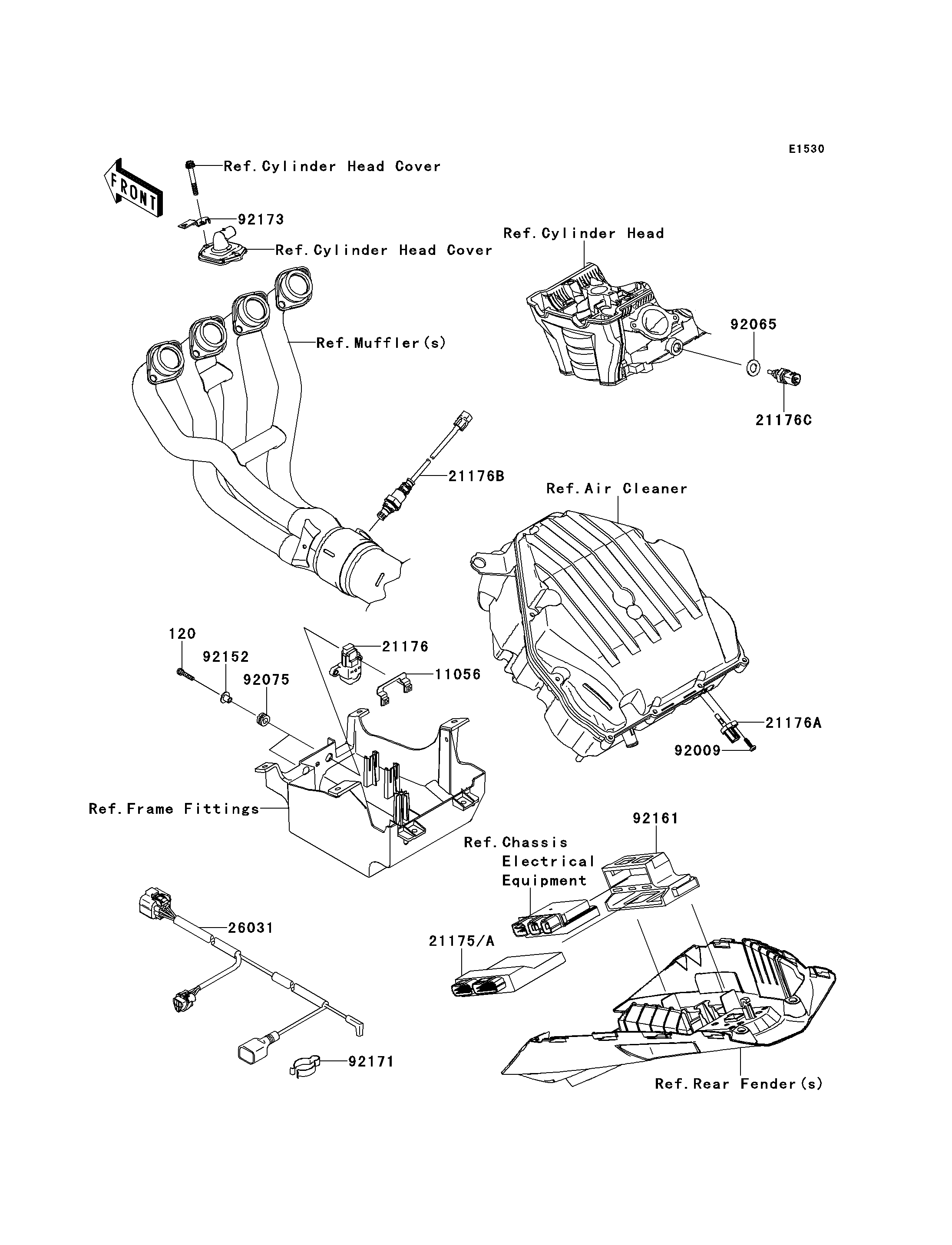 INJECTION CARBURANT POUR Z1000 ABS ZR1000EDF NOIR 2013