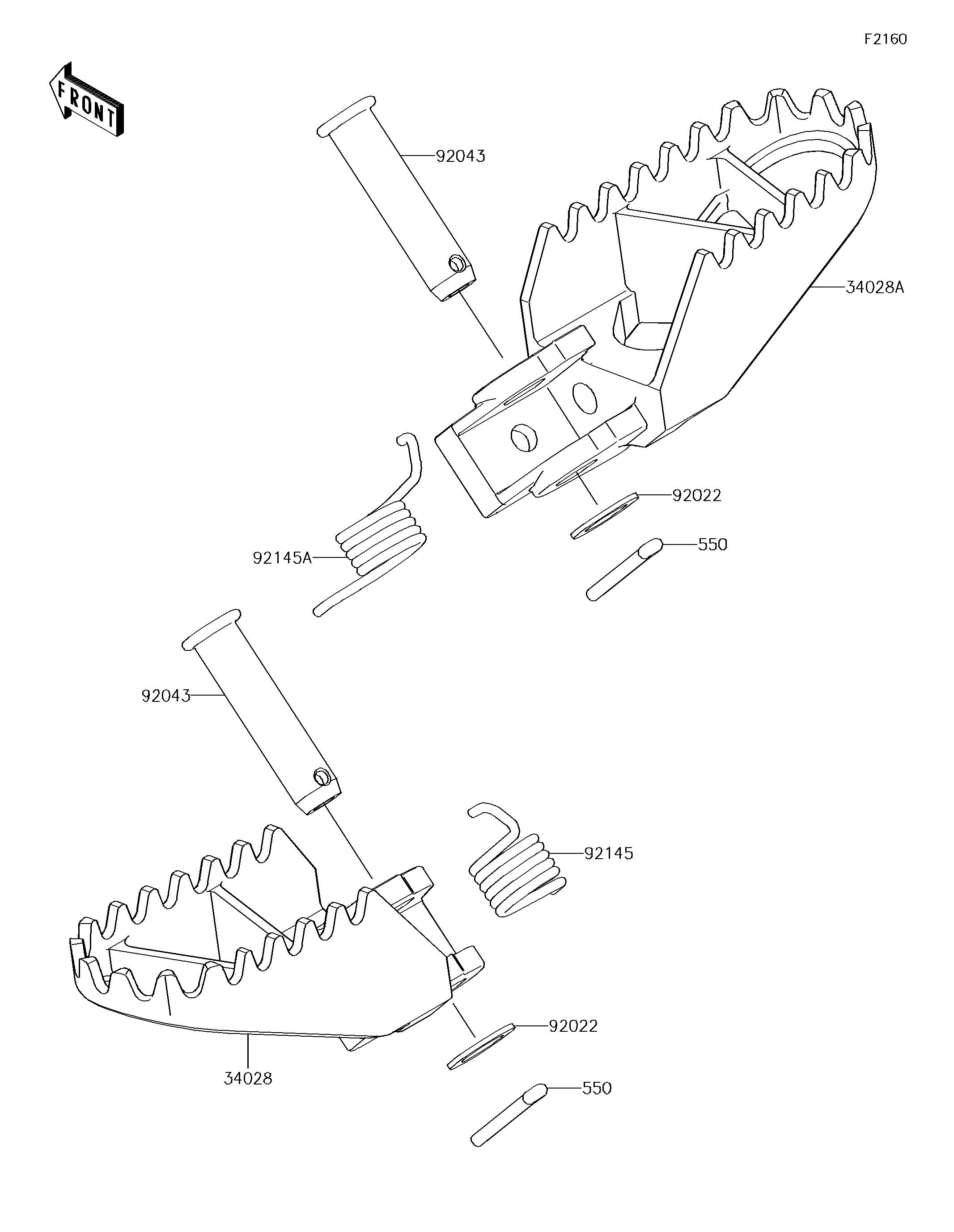 REPOSE PIED POUR KX85 II KX85DKF VERT 2019 EUROPE