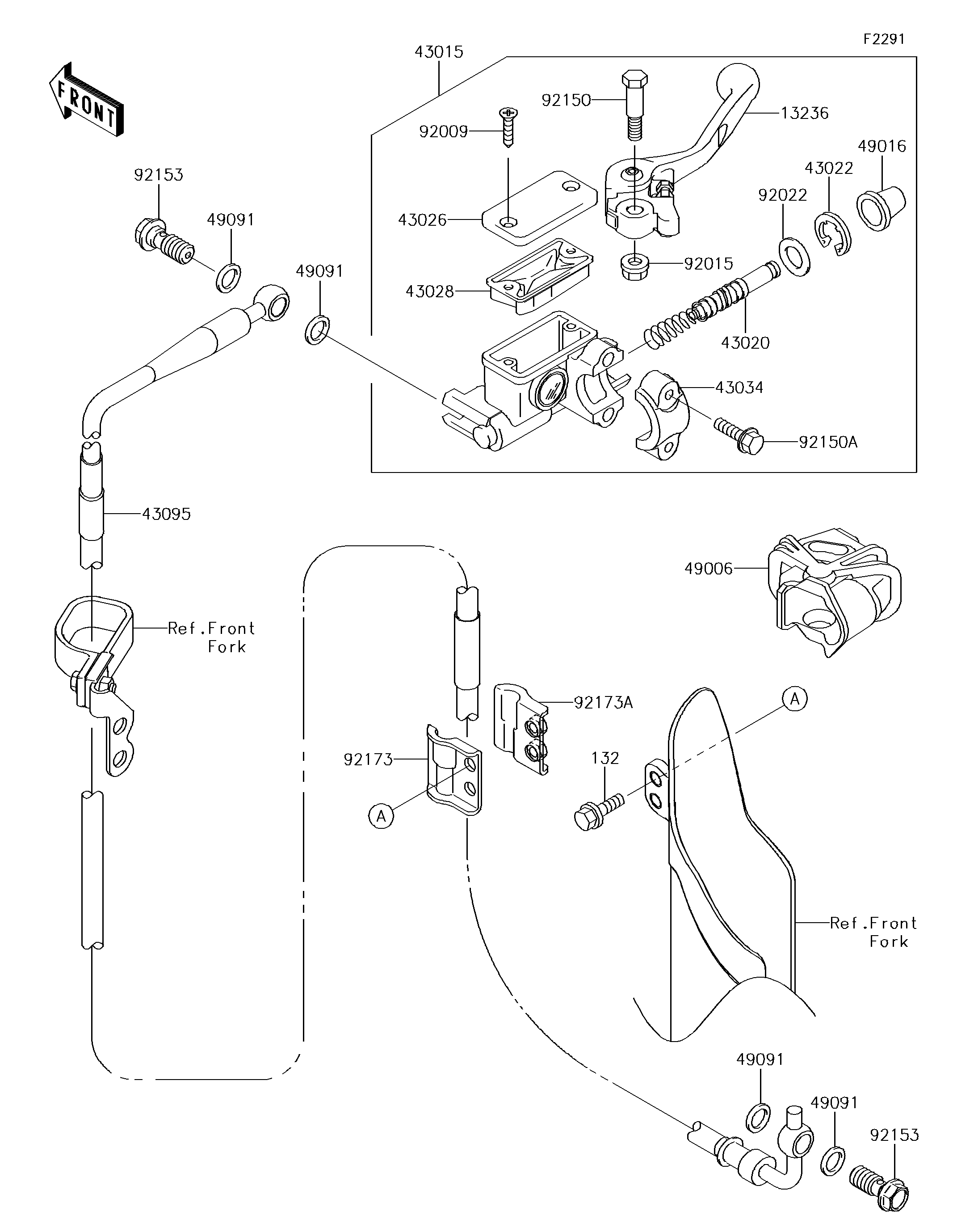 MAITRE CYLINDRE AV POUR KX85 L KX85DNFNN VERT 2022 EUROPE