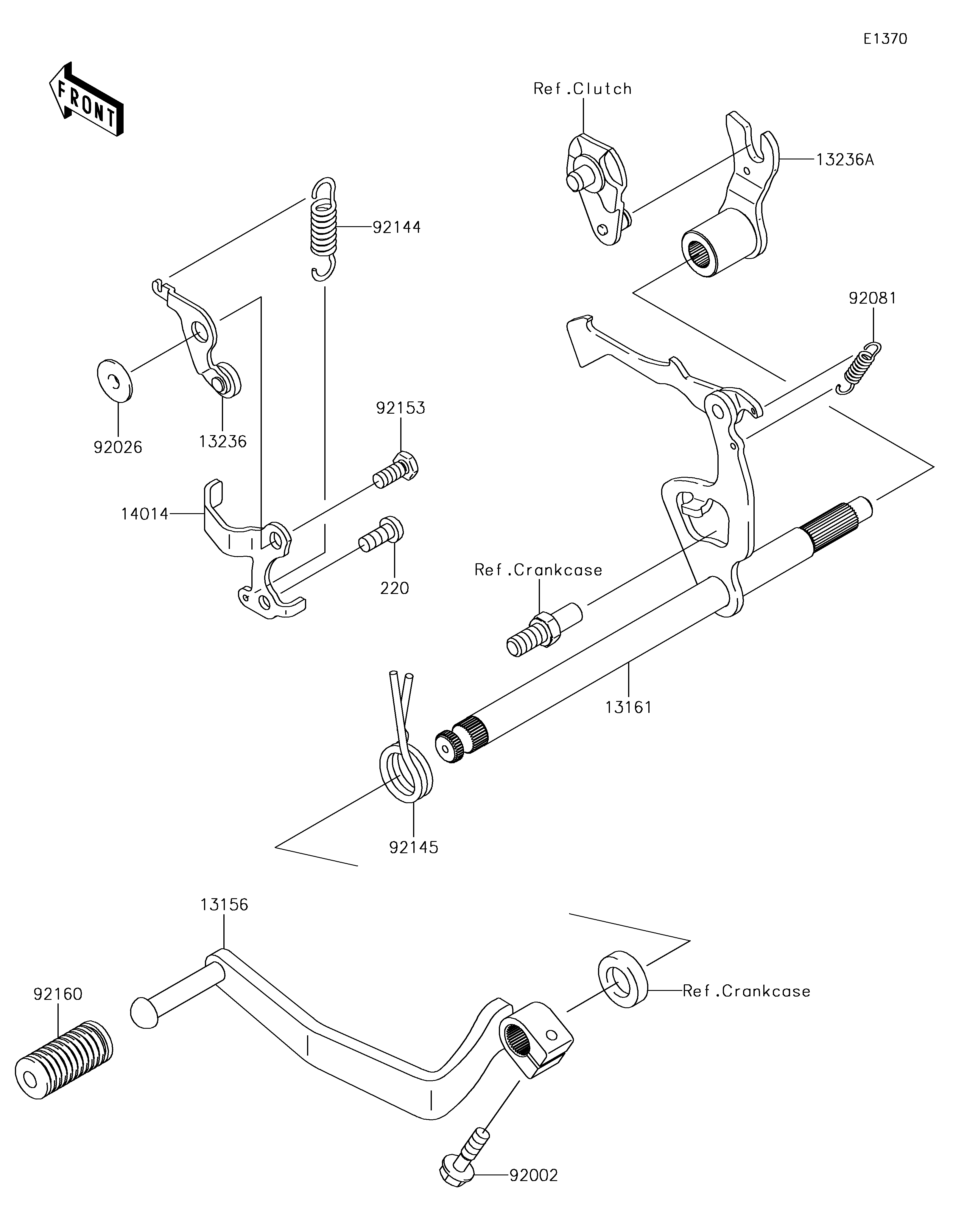 SELECTEUR POUR KLX110 KLX110CAF VERT 2010 EUROPE