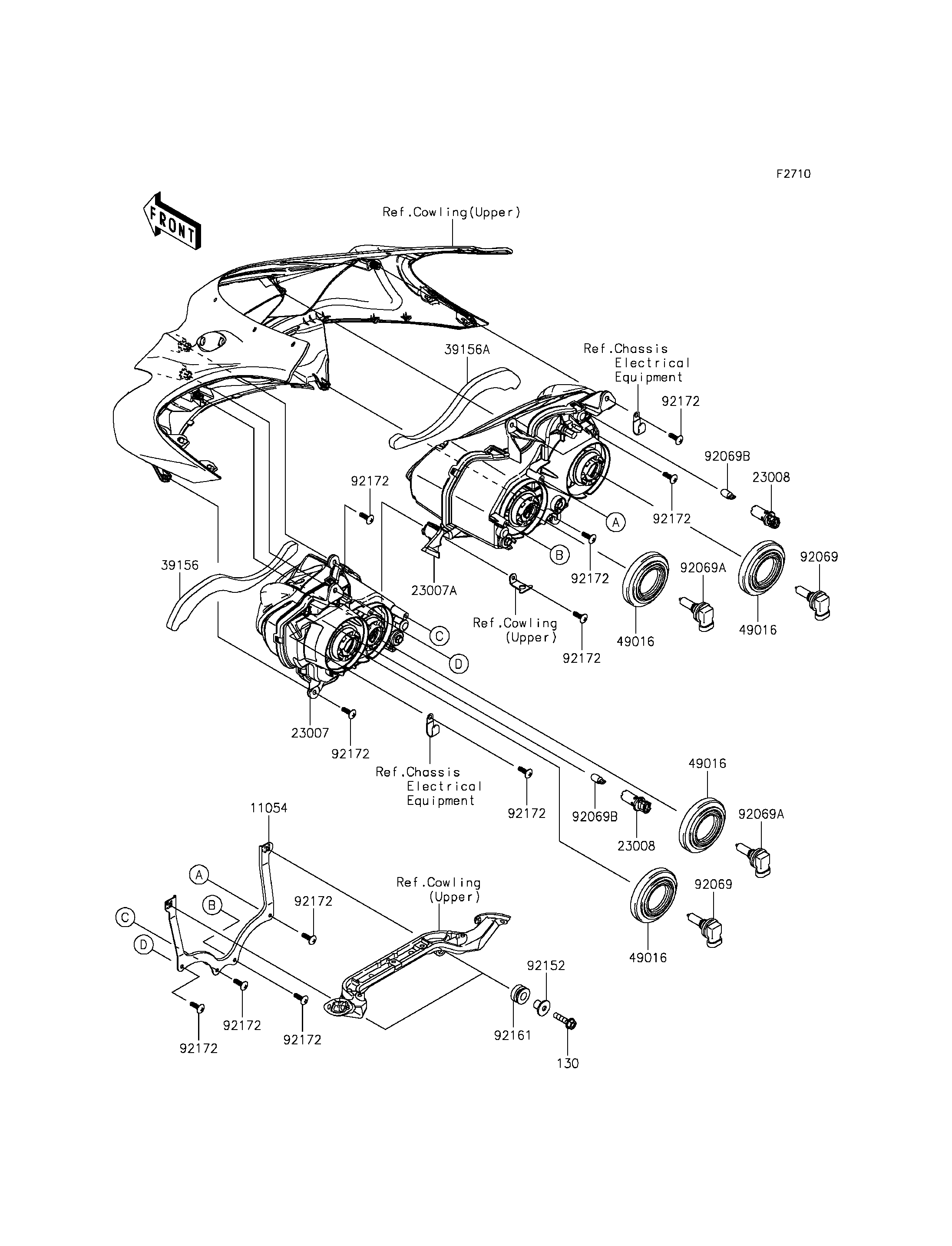 OPTIQUES POUR ZZR1400 ZX1400JNFNN VERT 2022