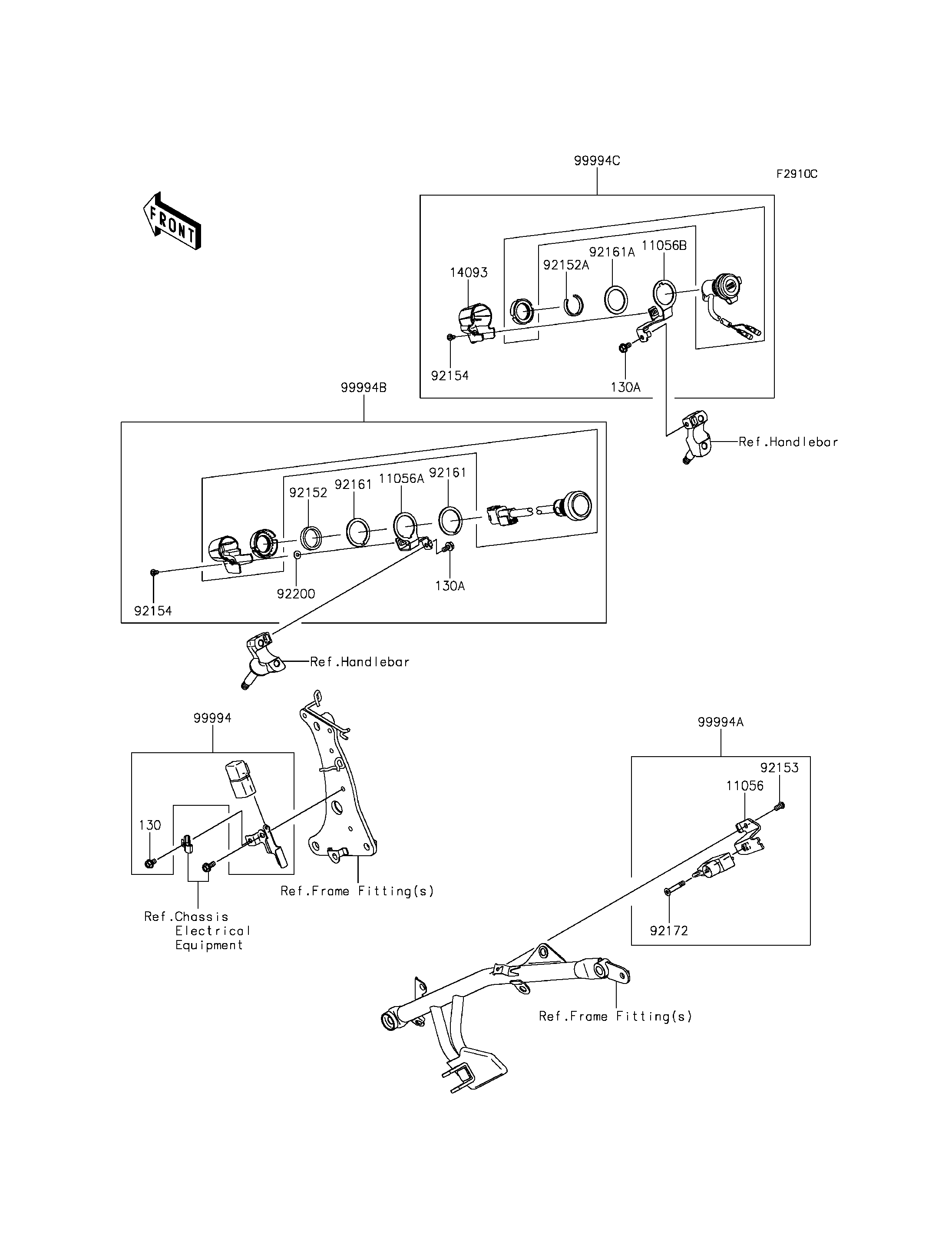 ACCESSOIRESERRURE DE CASQUE ETC POUR VULCAN S ABS EN650BFF BLANC 2015