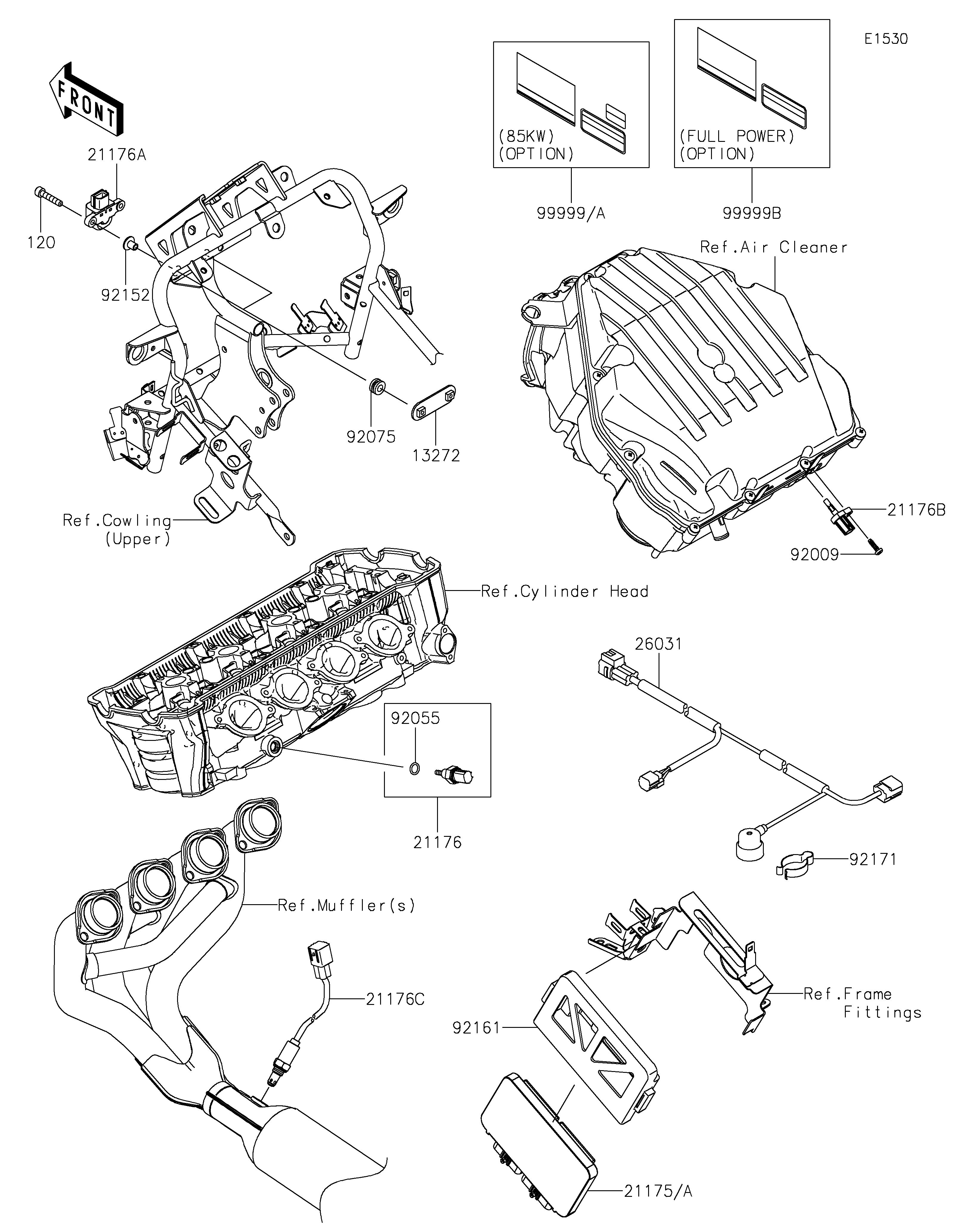 INJECTION CARBURANT POUR VERSYS 1000 SE KLZ1000DKF NOIR 2019