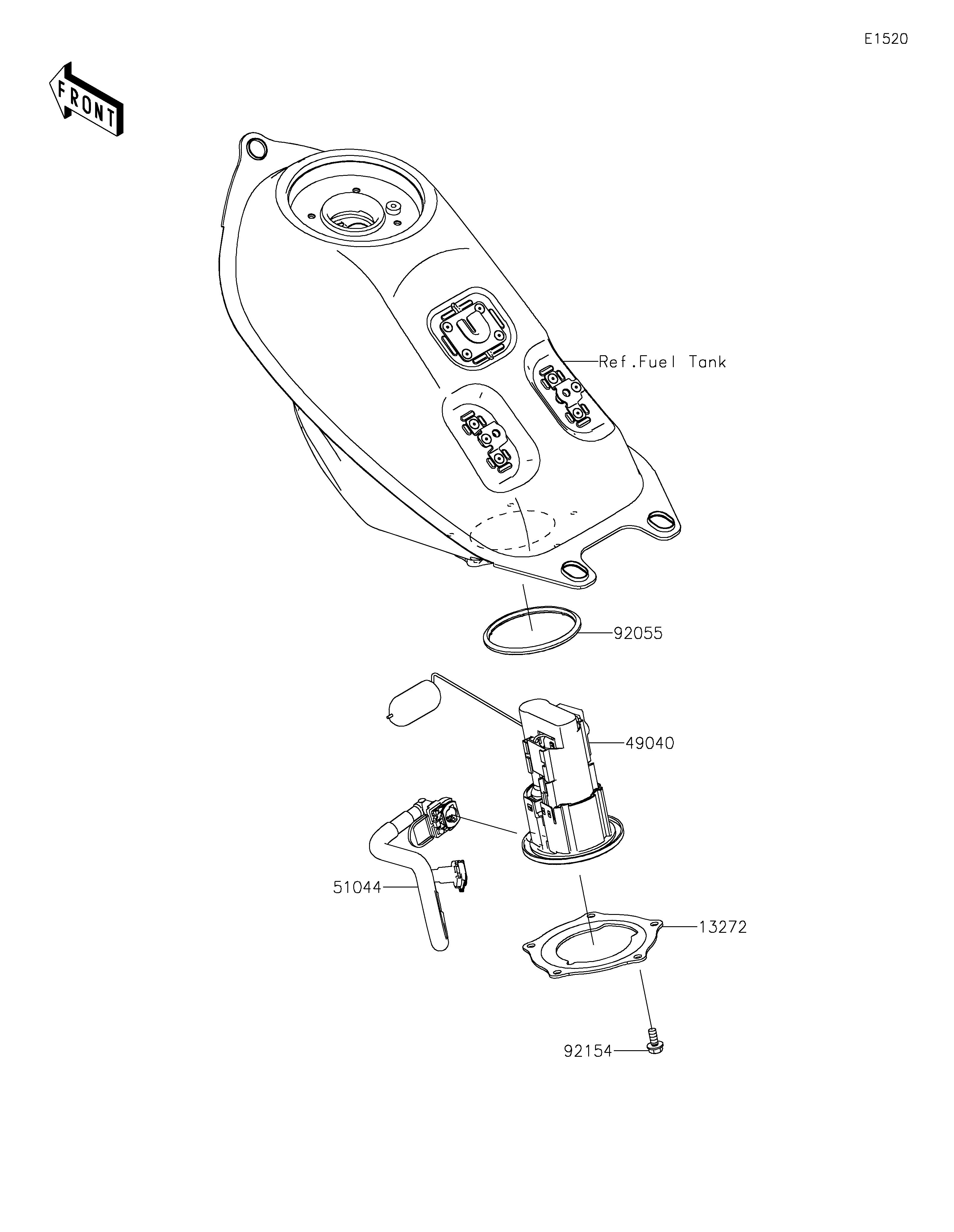 POMPE A ESSENCE POUR KLX230 KLX230ALF NOIR 2020