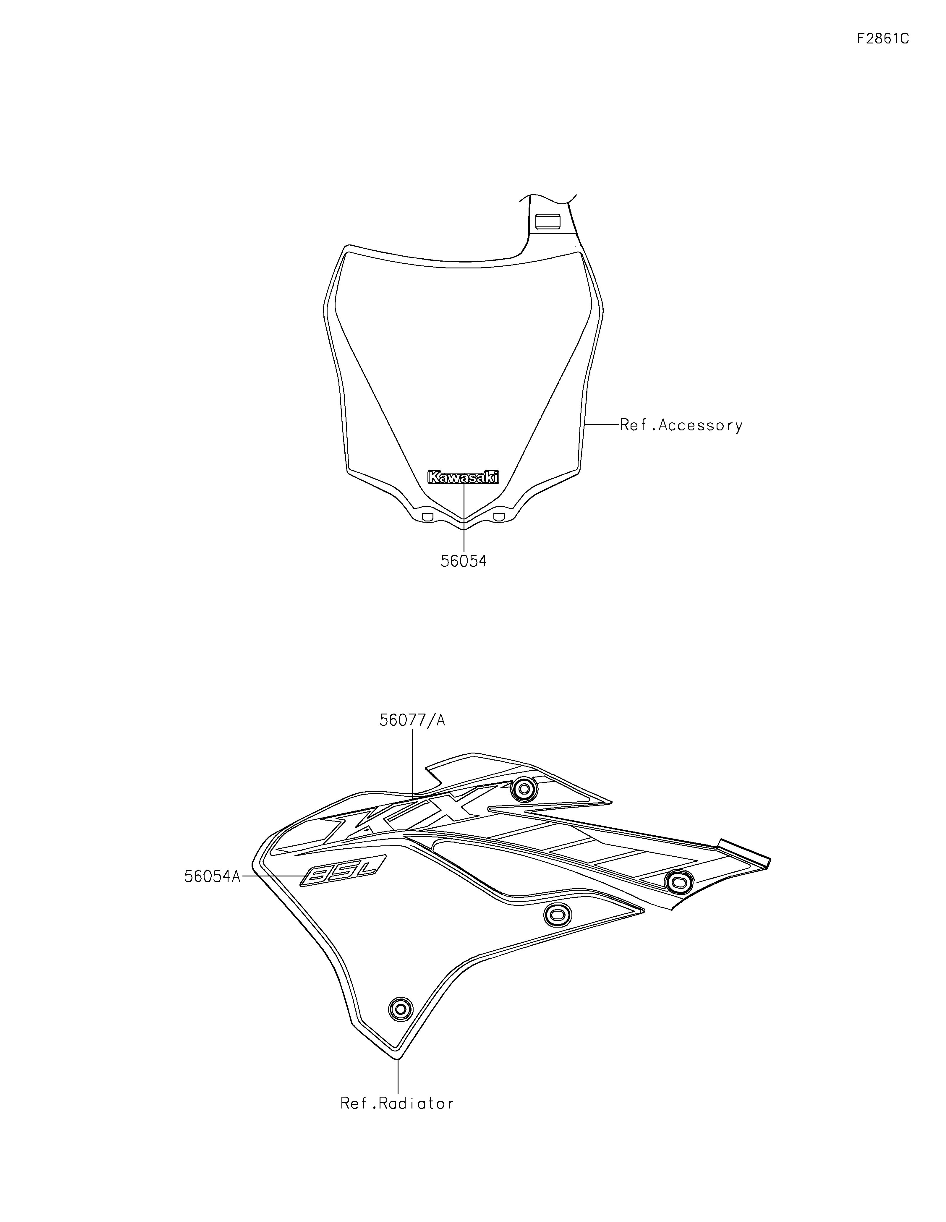 STICKER POUR KX85 L KX85DSFNN VERT 2025 EUROPE