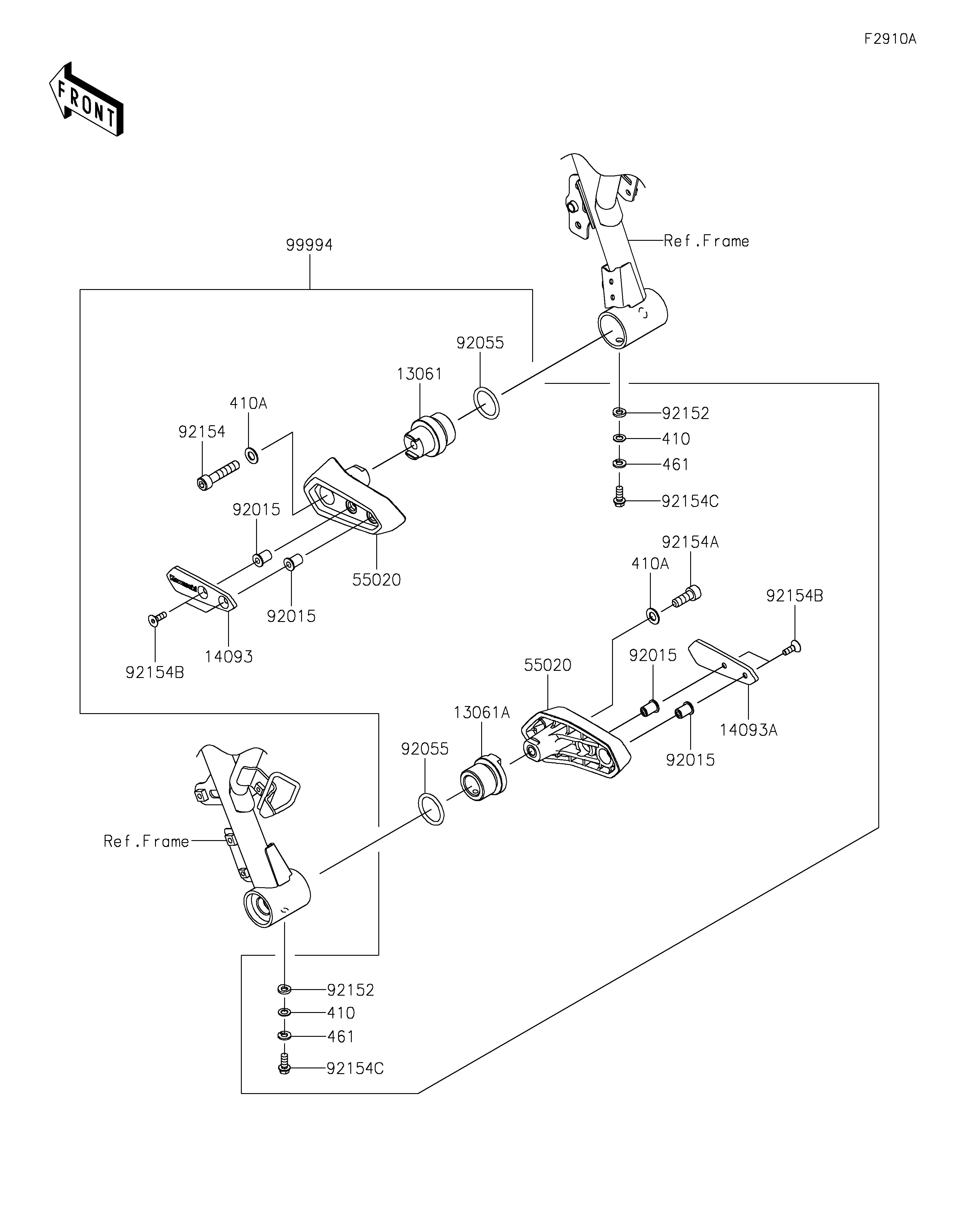 ACCESSORYSLIDER POUR NINJA ZX 4R ZX400PRFNN NOIR 2024