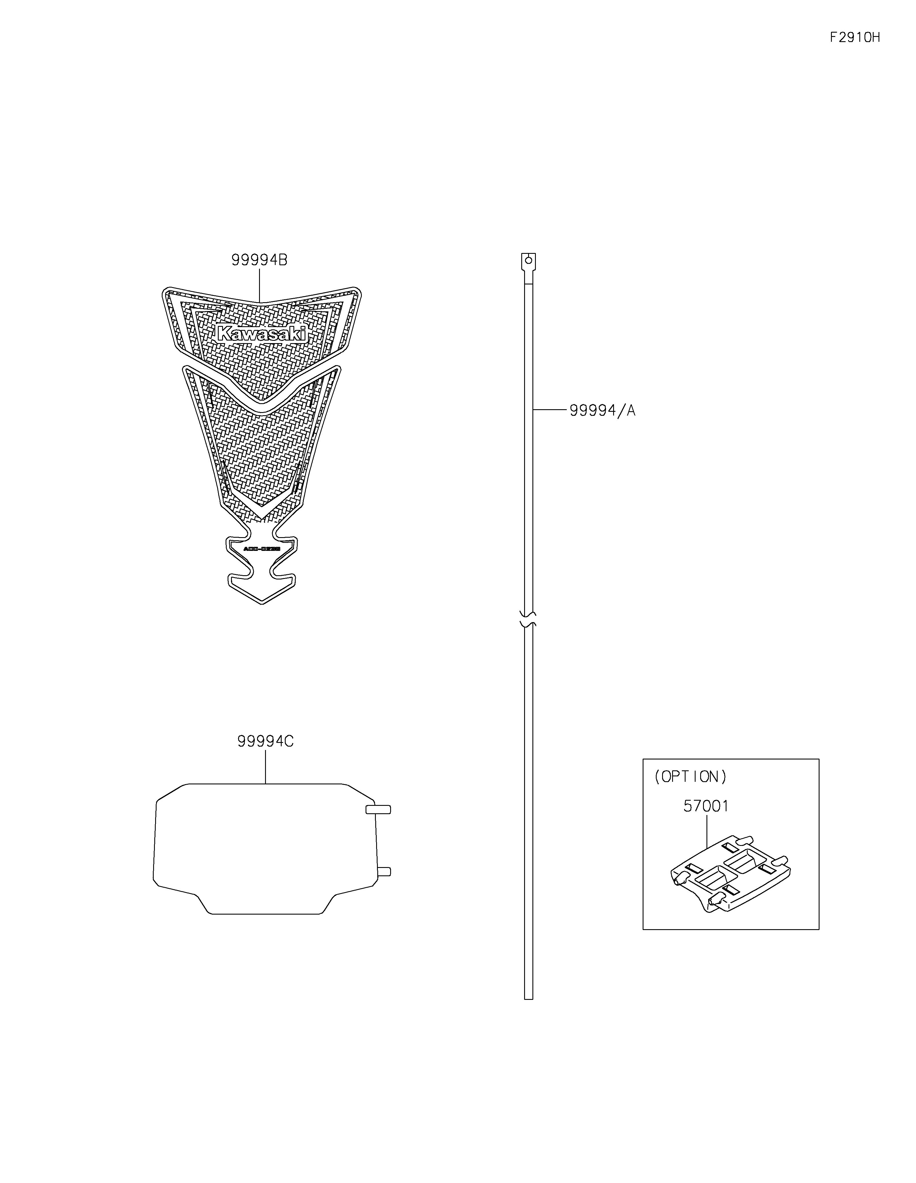 ACCESSOIREDECALS POUR NINJA ZX 4R ZX400PRFNN NOIR 2024