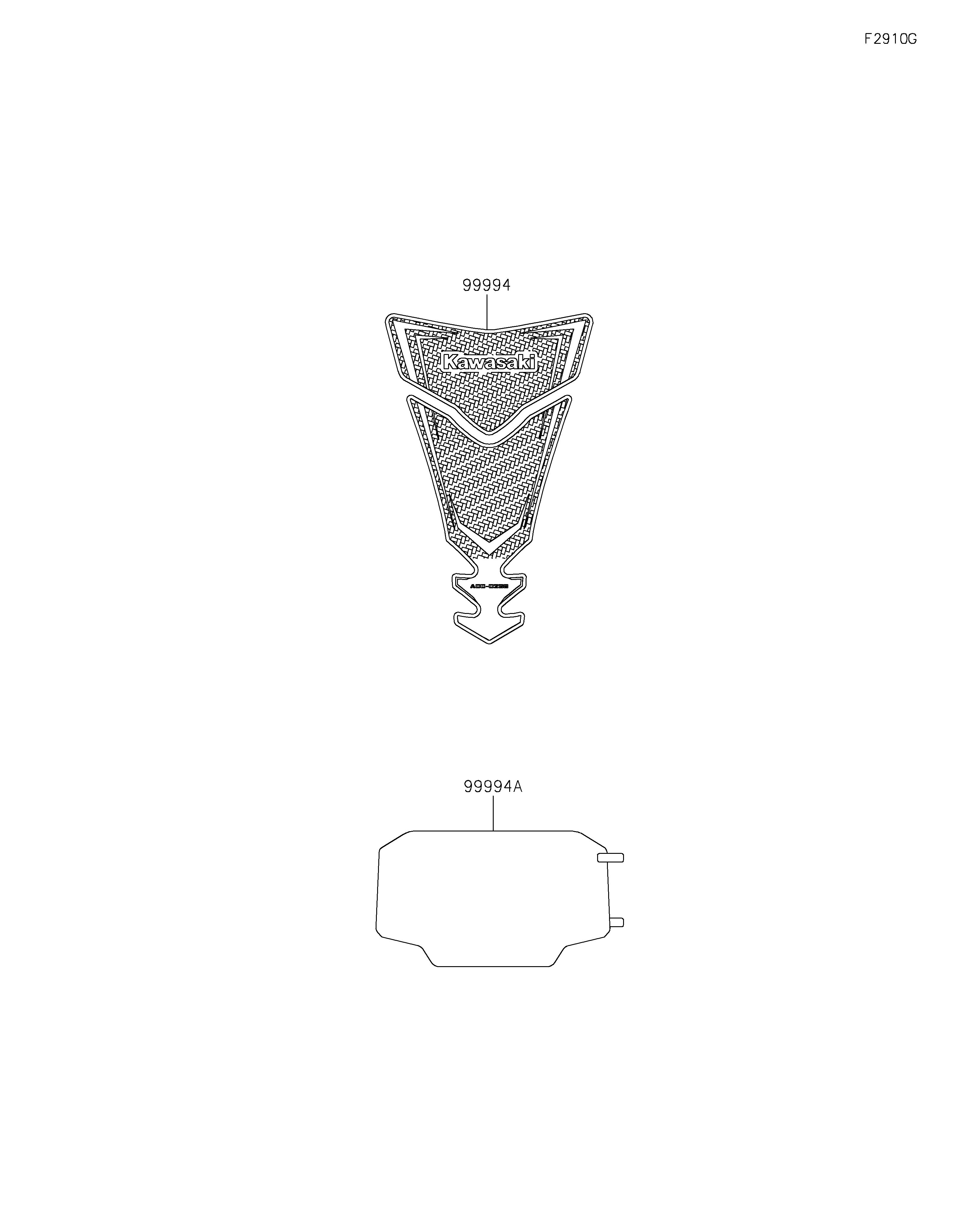 ACCESSORYTANK PADS AND METER FILM POUR NINJA ZX 4RR ZX400SRFAN VERT MAT 2024