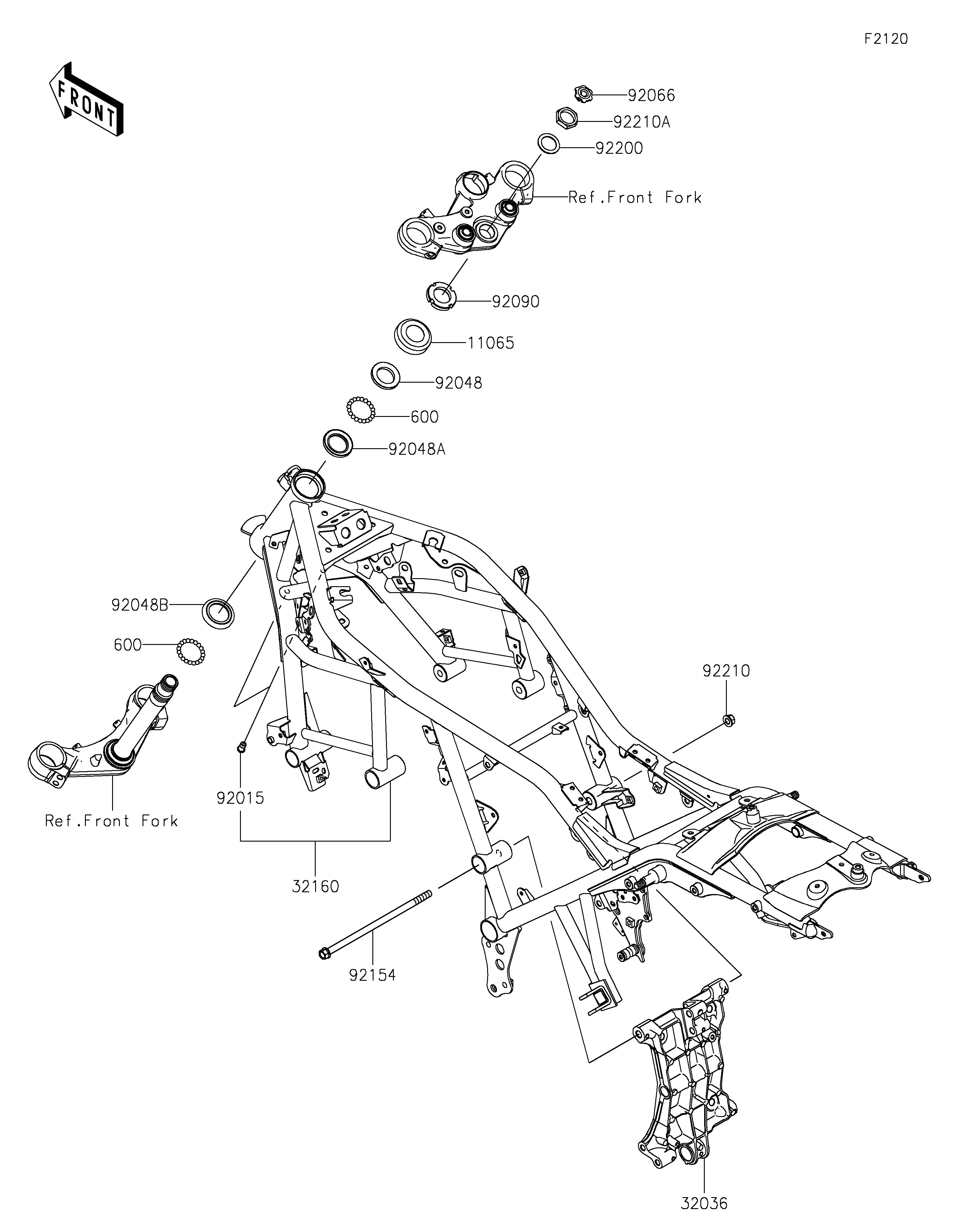 CHASSIS POUR ELIMINATOR 500 SE EL450BRFNN GRIS 2024
