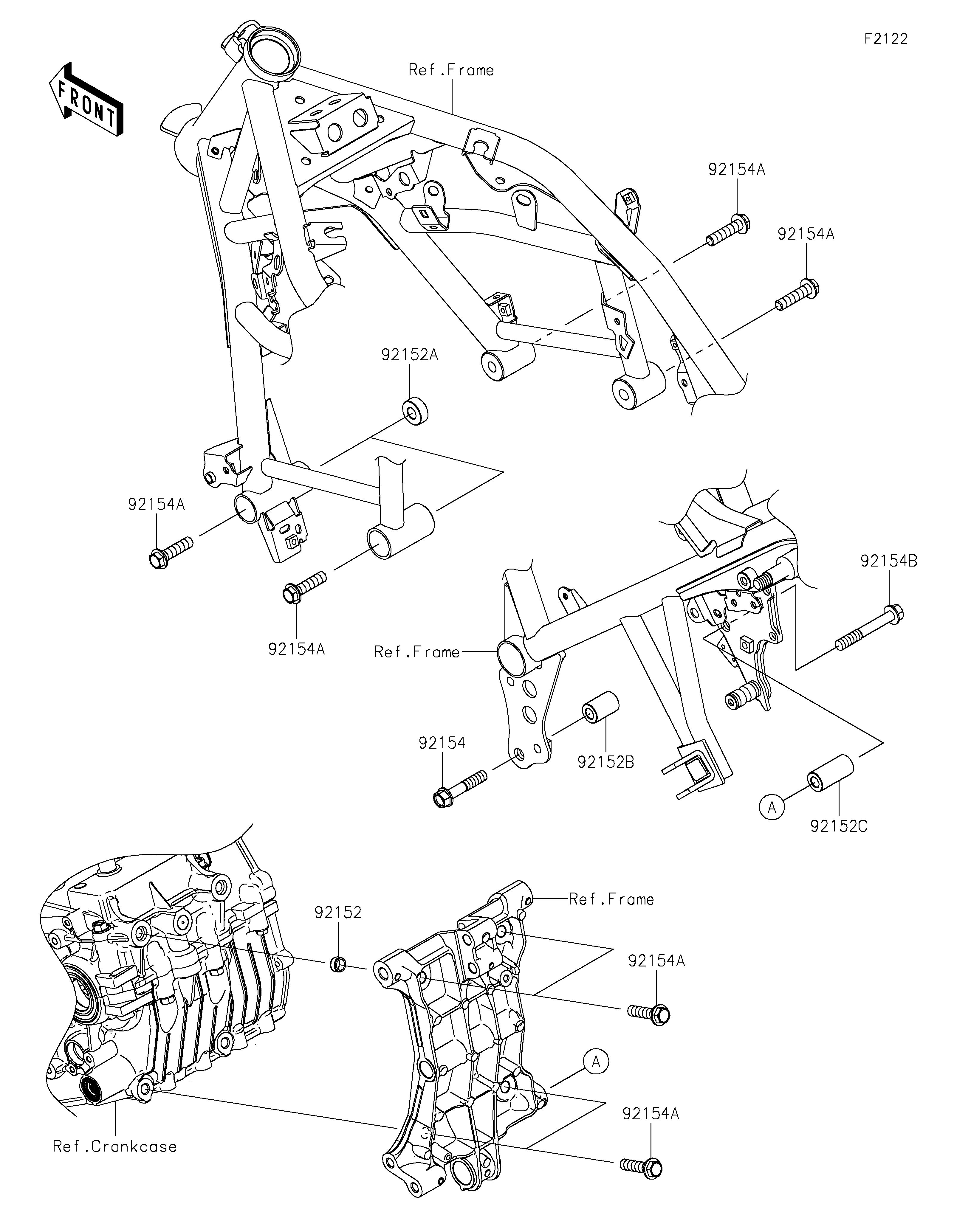 SUPPORT MOTEUR POUR ELIMINATOR 500 EL450ARFNN BLANC 2024