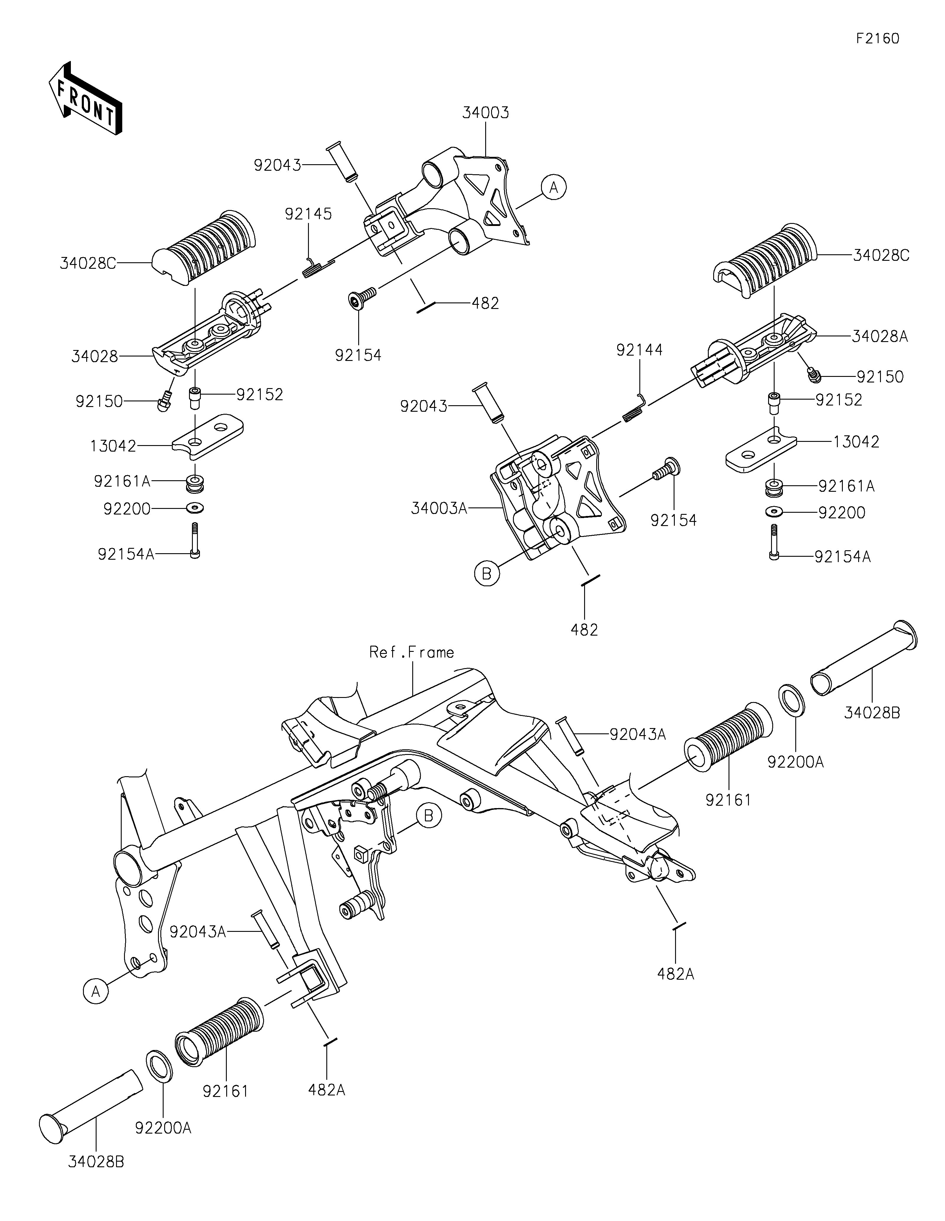 REPOSE PIED POUR ELIMINATOR 500 EL450ARFNN BLANC 2024