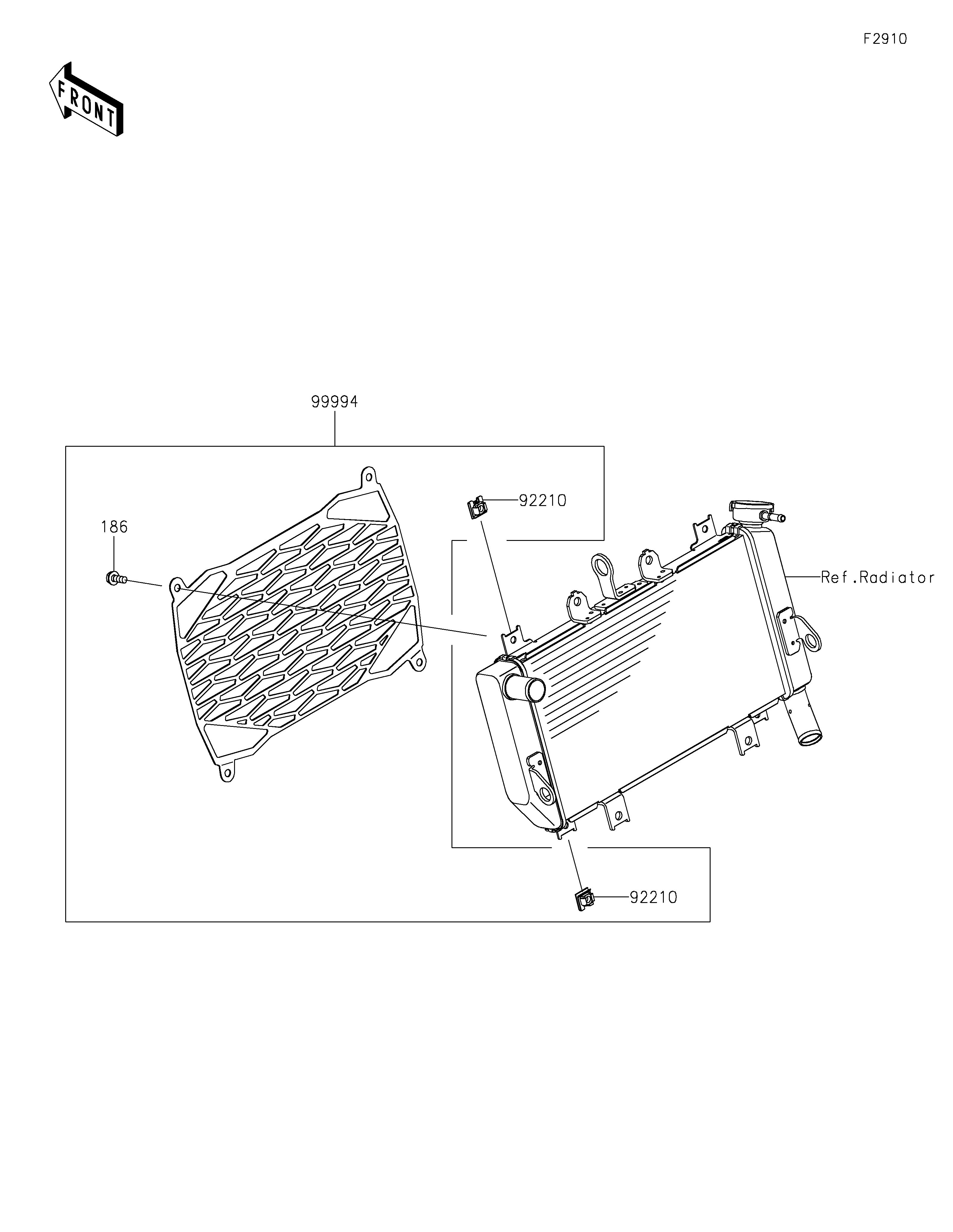 ACCESSORYRADIATOR SCREEN POUR ELIMINATOR 500 EL450ARFNN BLANC 2024