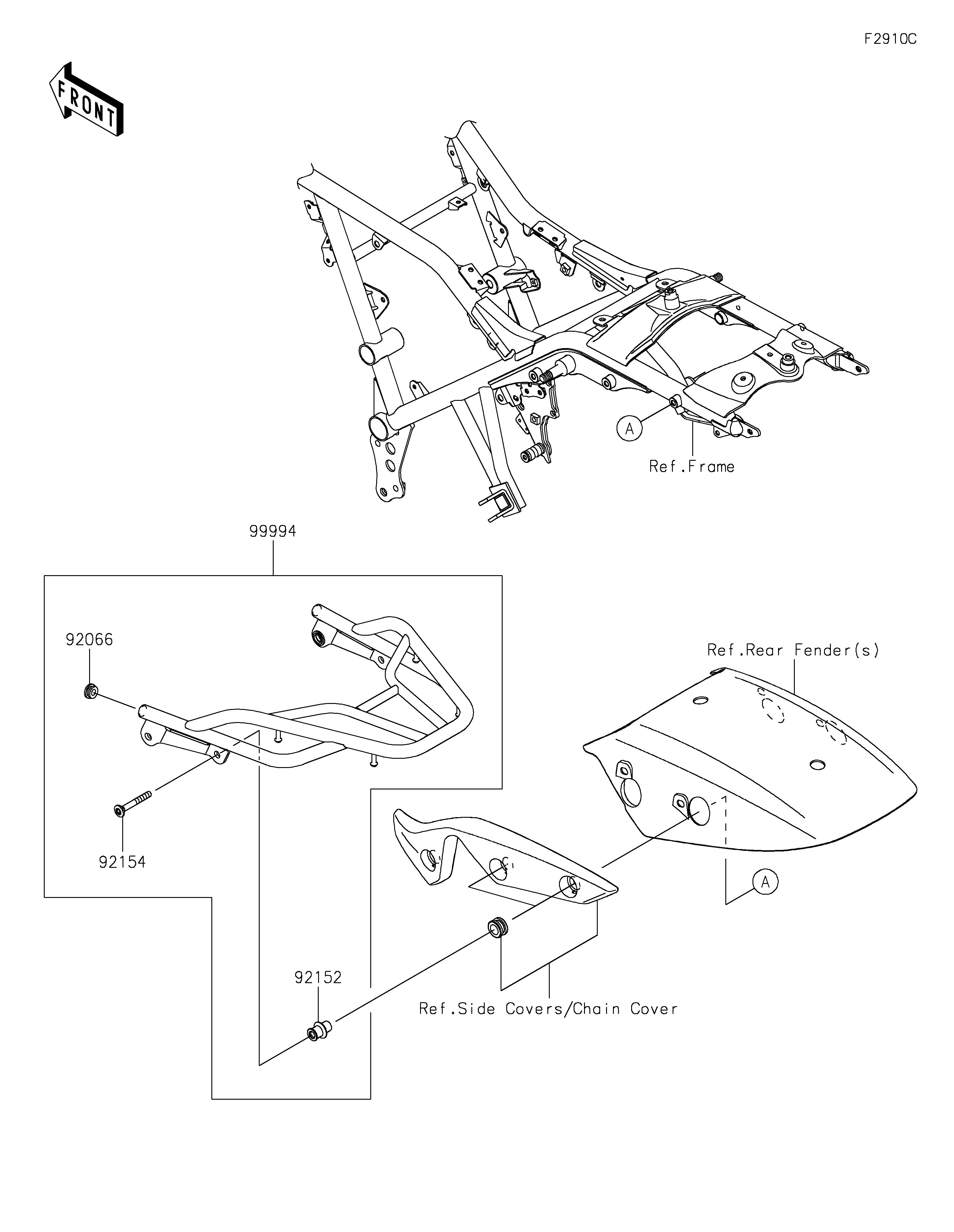 ACCESSORYREAR CARRIER POUR ELIMINATOR 500 EL450ARFNN BLANC 2024
