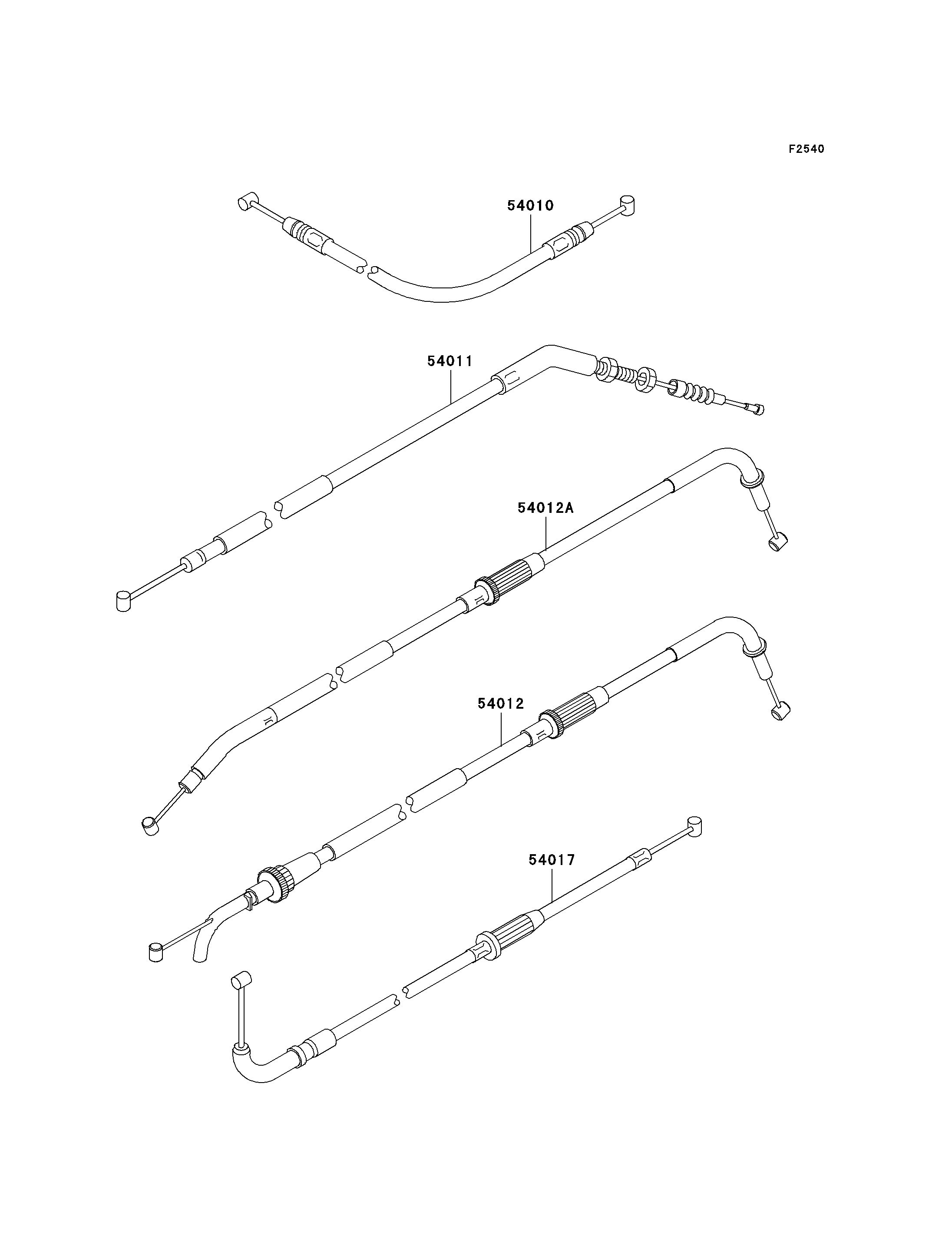 CABLES POUR Z750 ZR750J6F ARGENT 2006