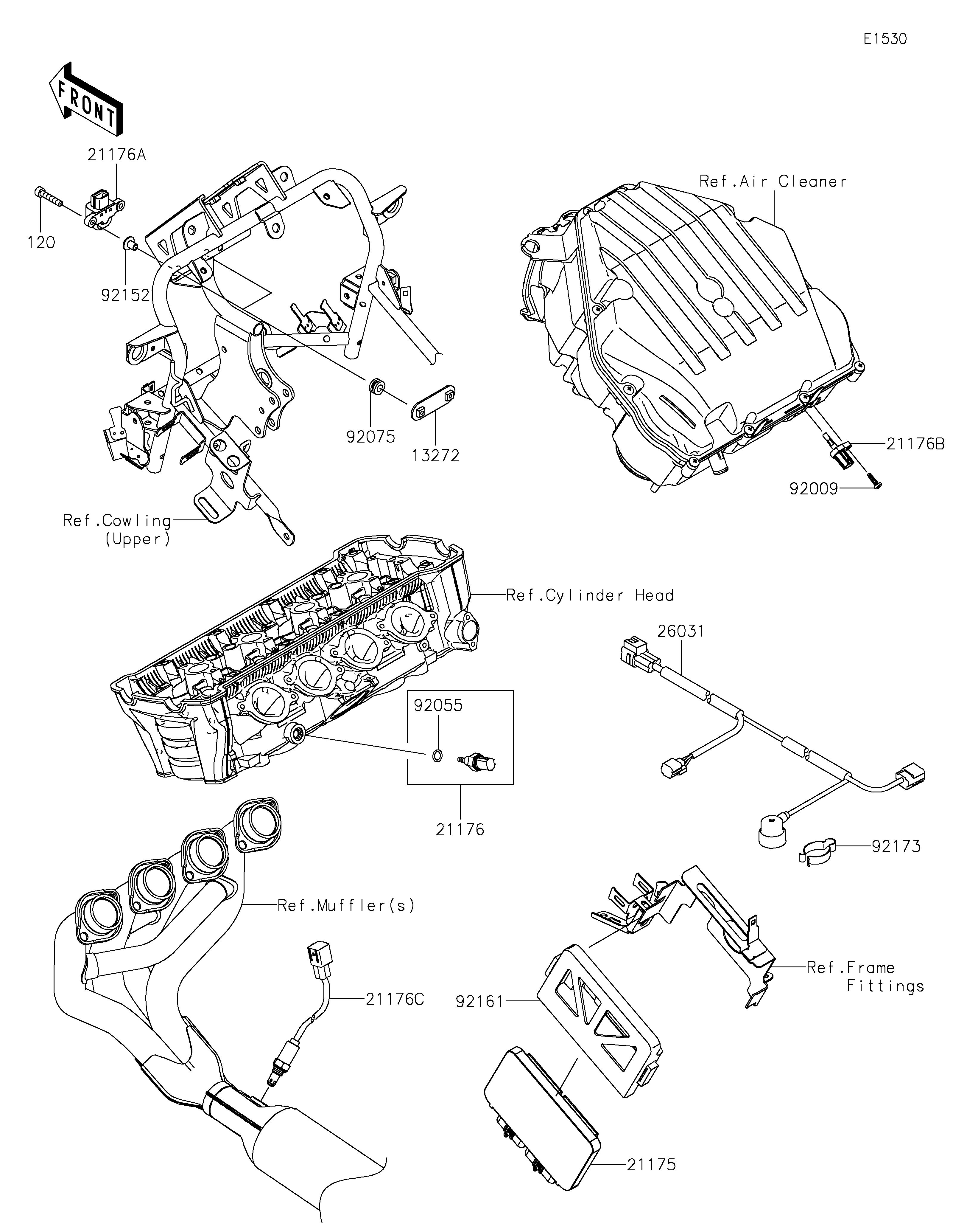 INJECTION CARBURANT POUR VERSYS 1000 S KLZ1000ERFNN GRIS 2024