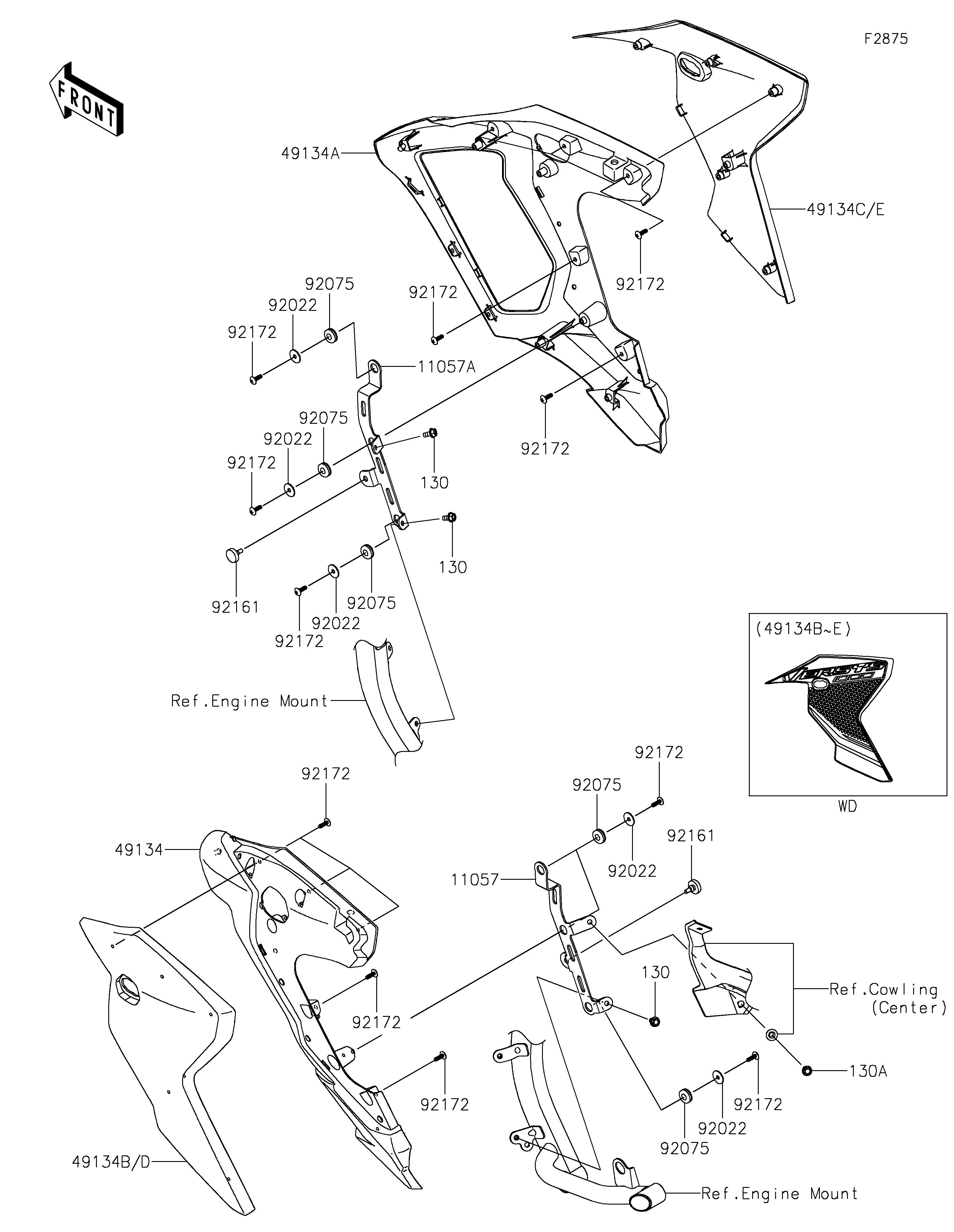 ECOPE POUR VERSYS 1000 S KLZ1000ERFNN GRIS 2024