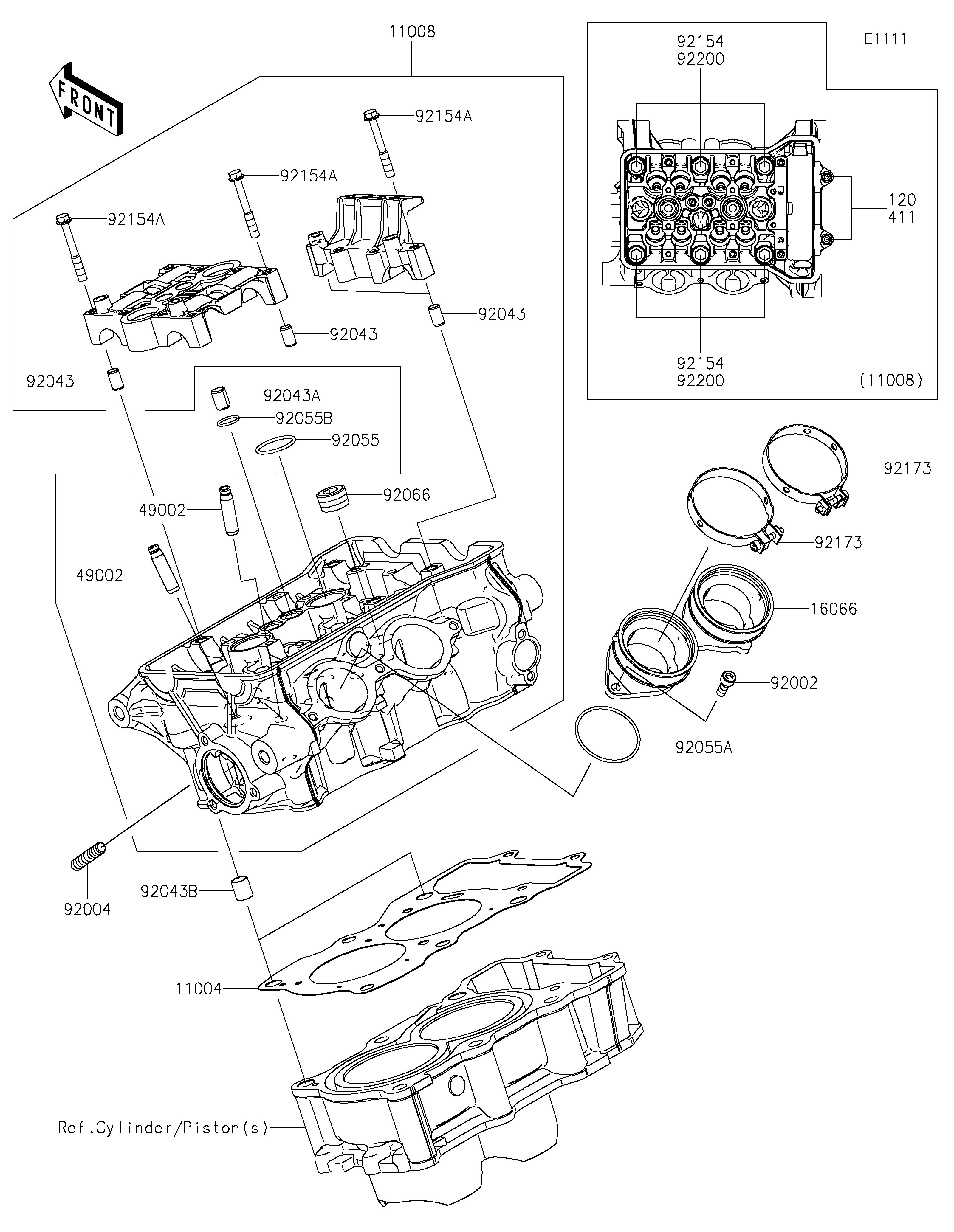 CULASSE POUR NINJA 7 HYBRID CX500ARFNN TITANE 2024