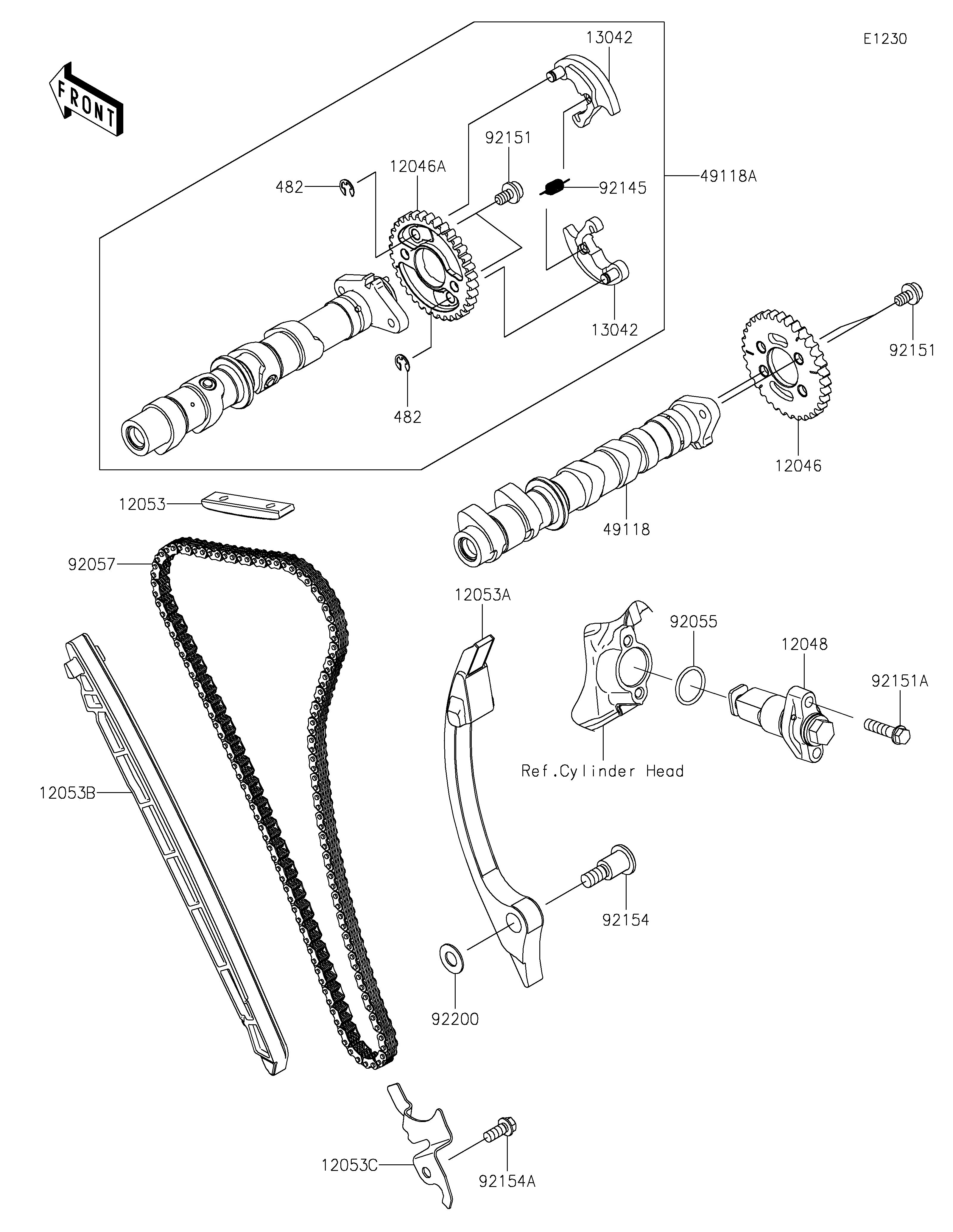 ARBRE A CAMETENDEUR POUR NINJA 7 HYBRID CX500ARFNN TITANE 2024