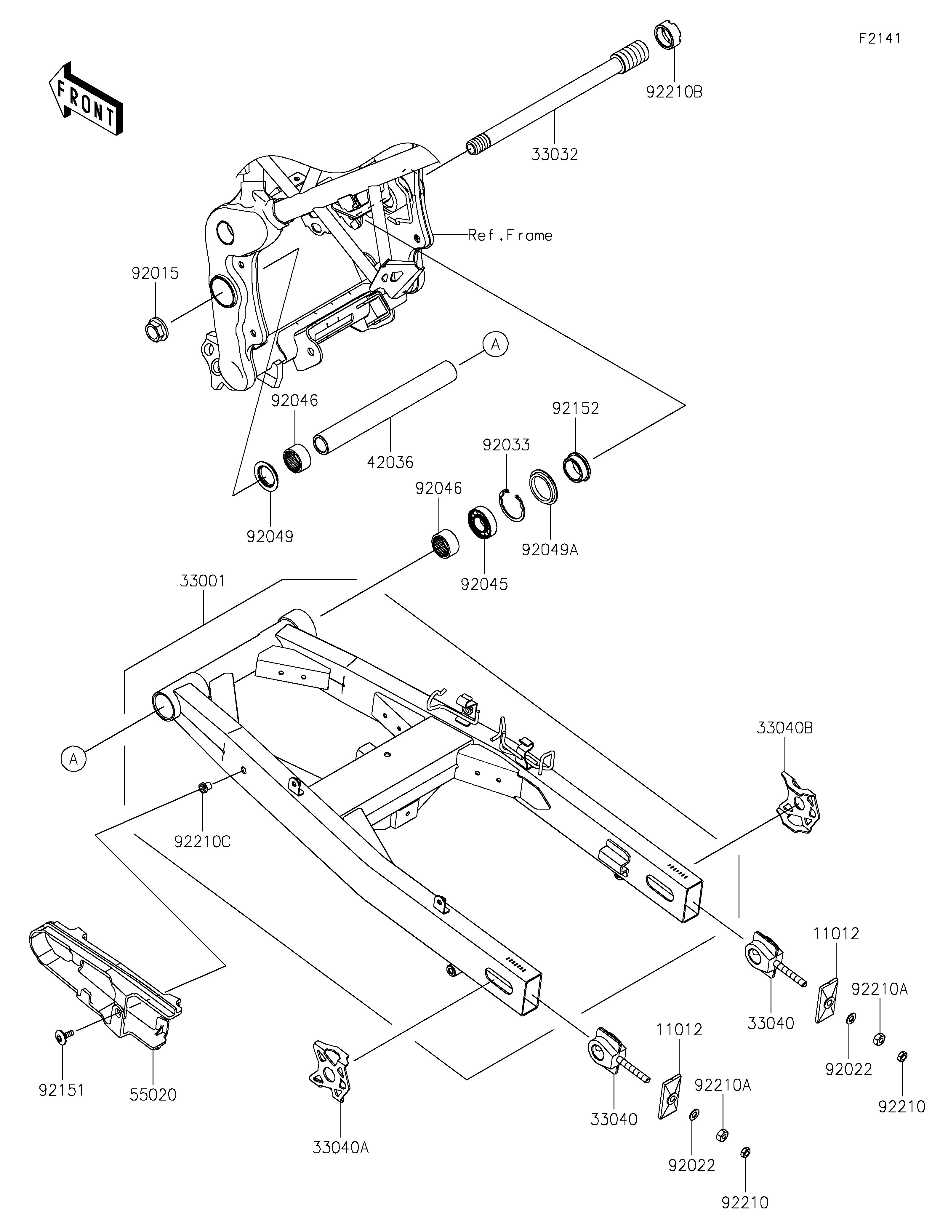 BRAS OSCILLANT POUR NINJA 7 HYBRID CX500ARFNN TITANE 2024