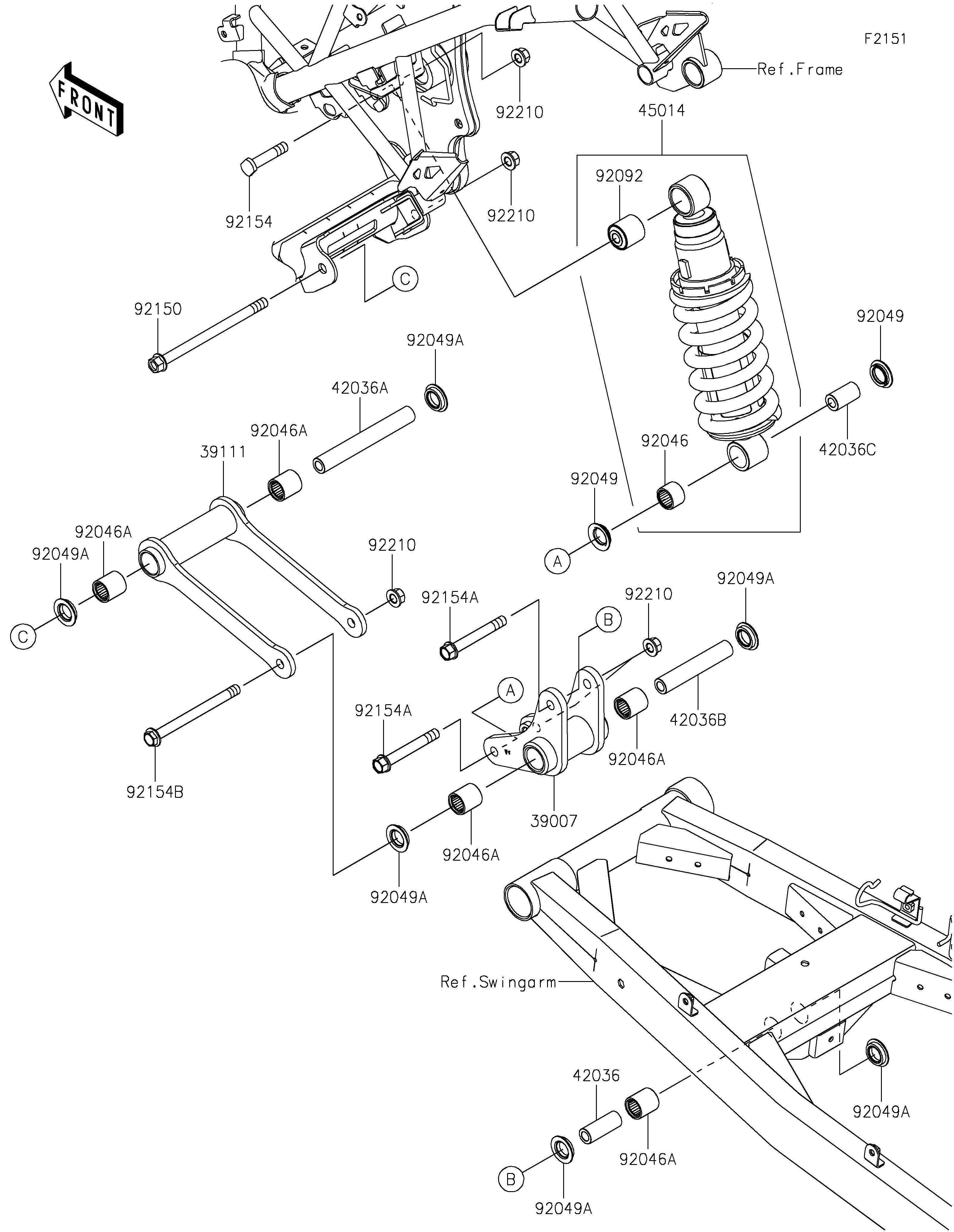 SUSPENSIONAMORTISSEUR POUR NINJA 7 HYBRID CX500ARFNN TITANE 2024