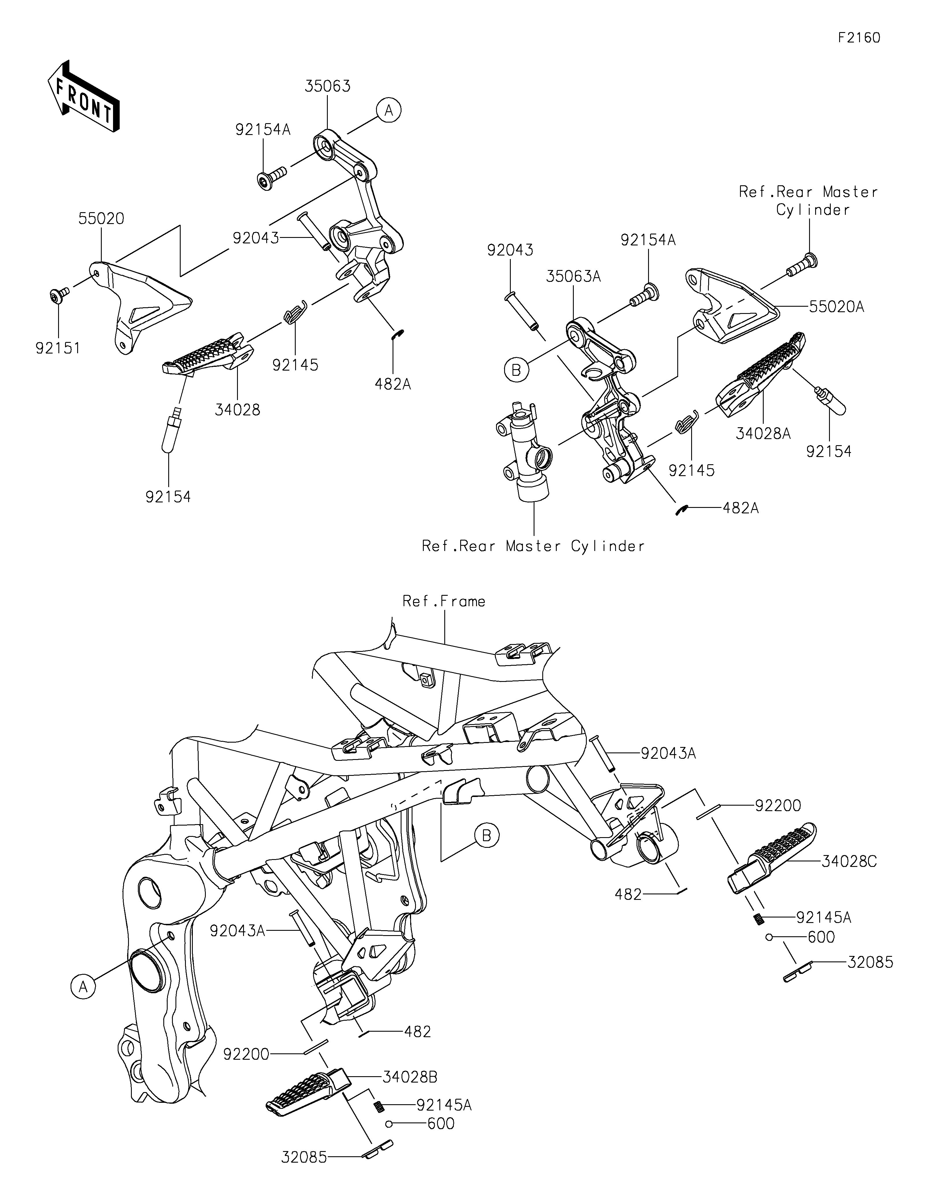 REPOSE PIED POUR NINJA 7 HYBRID CX500ARFNN TITANE 2024
