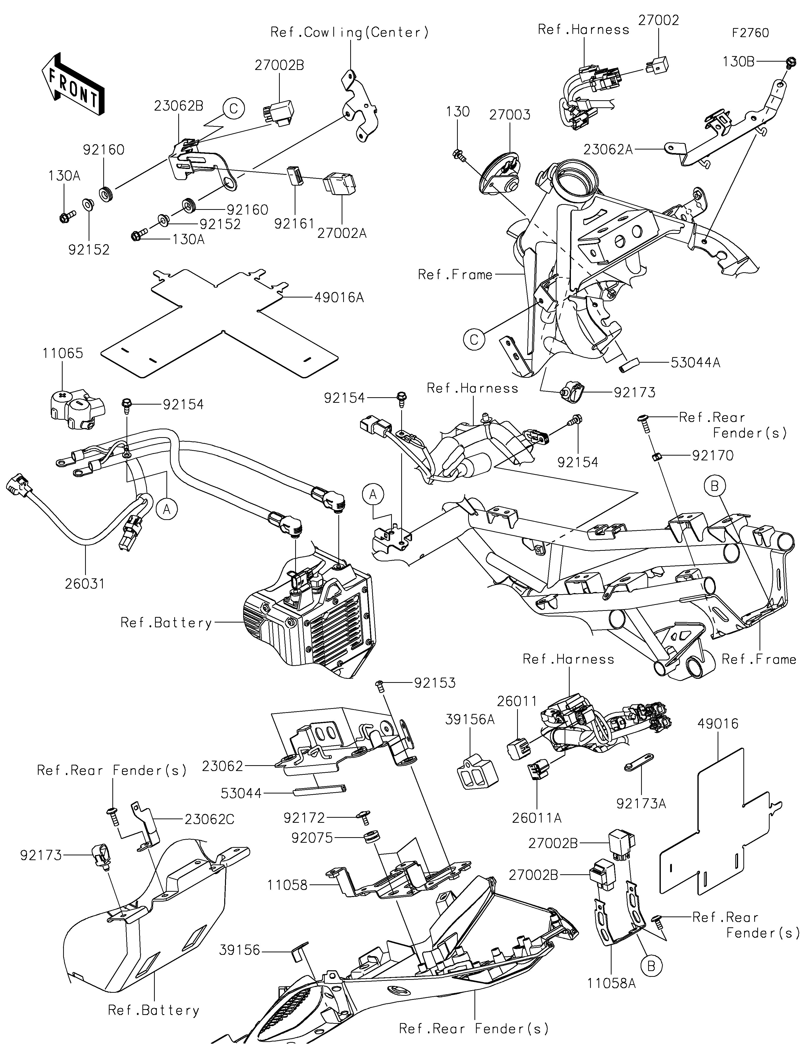 CHASSIS EQUIPMENT ELECTRIQUE POUR Z7 HYBRID CR500ARFNN GRIS 2024