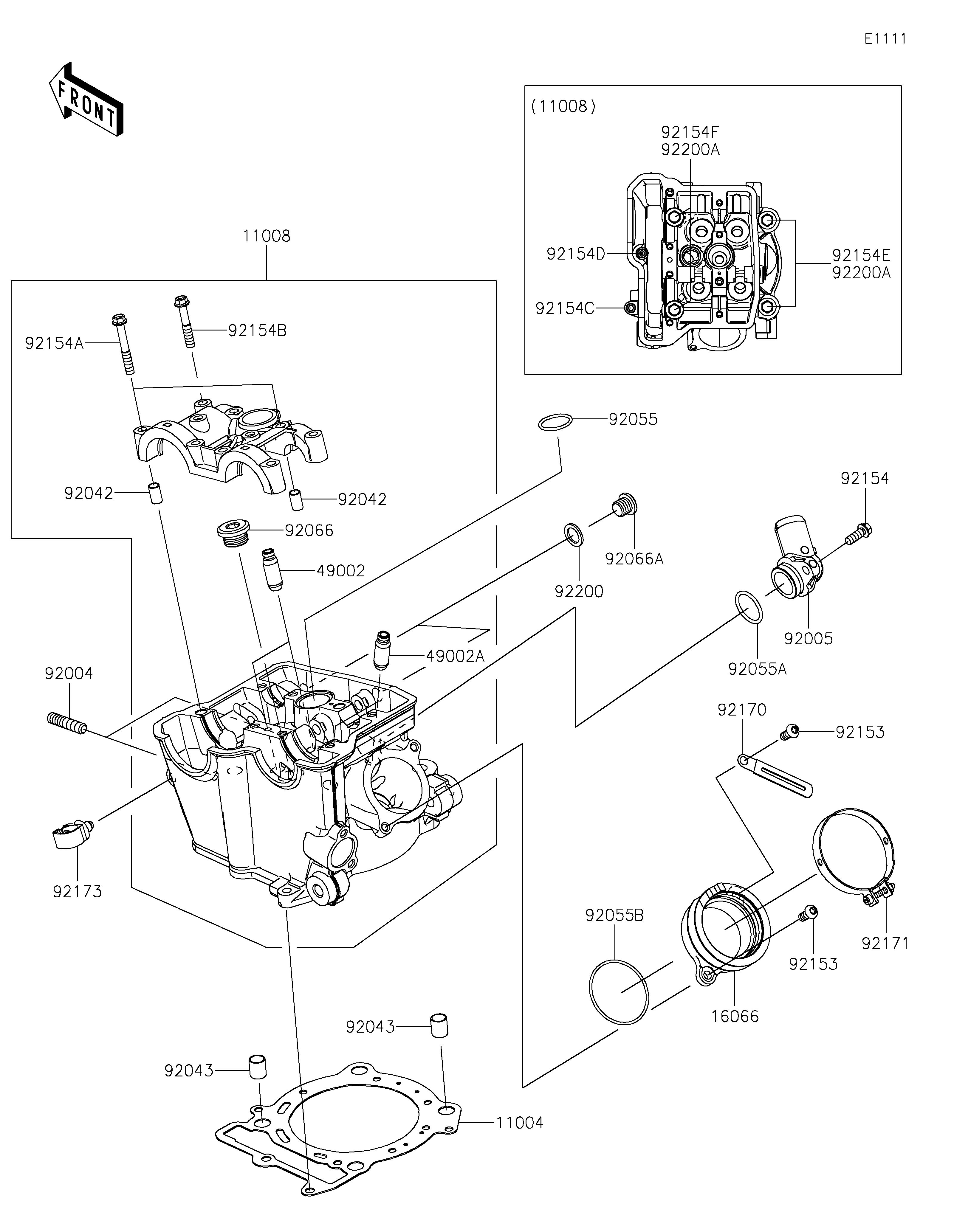 CULASSE POUR KX450 KX450MRFAN VERT MAT 2024 EUROPE