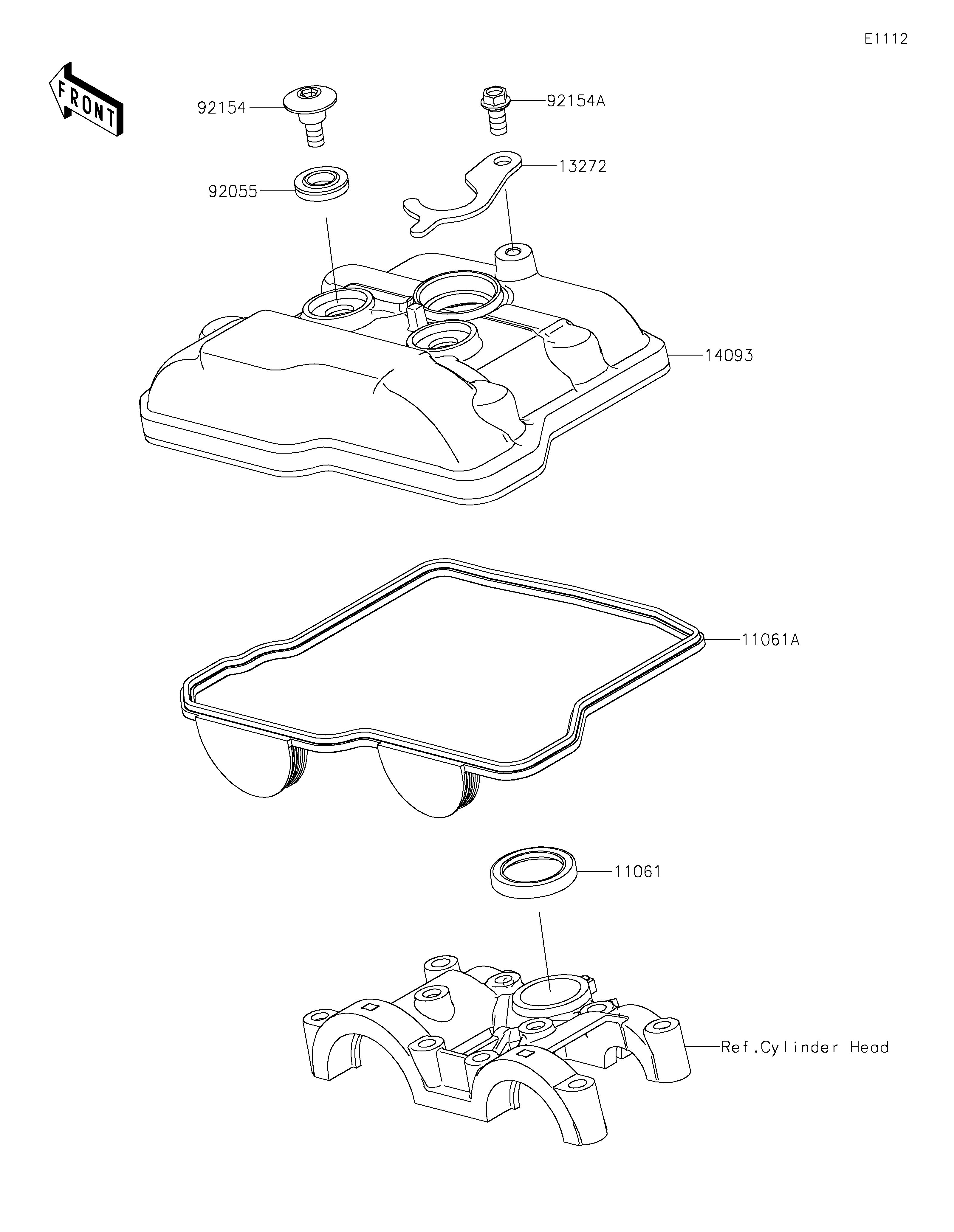 COUVRE CULASSE POUR KX450 KX450MRFAN VERT MAT 2024 EUROPE