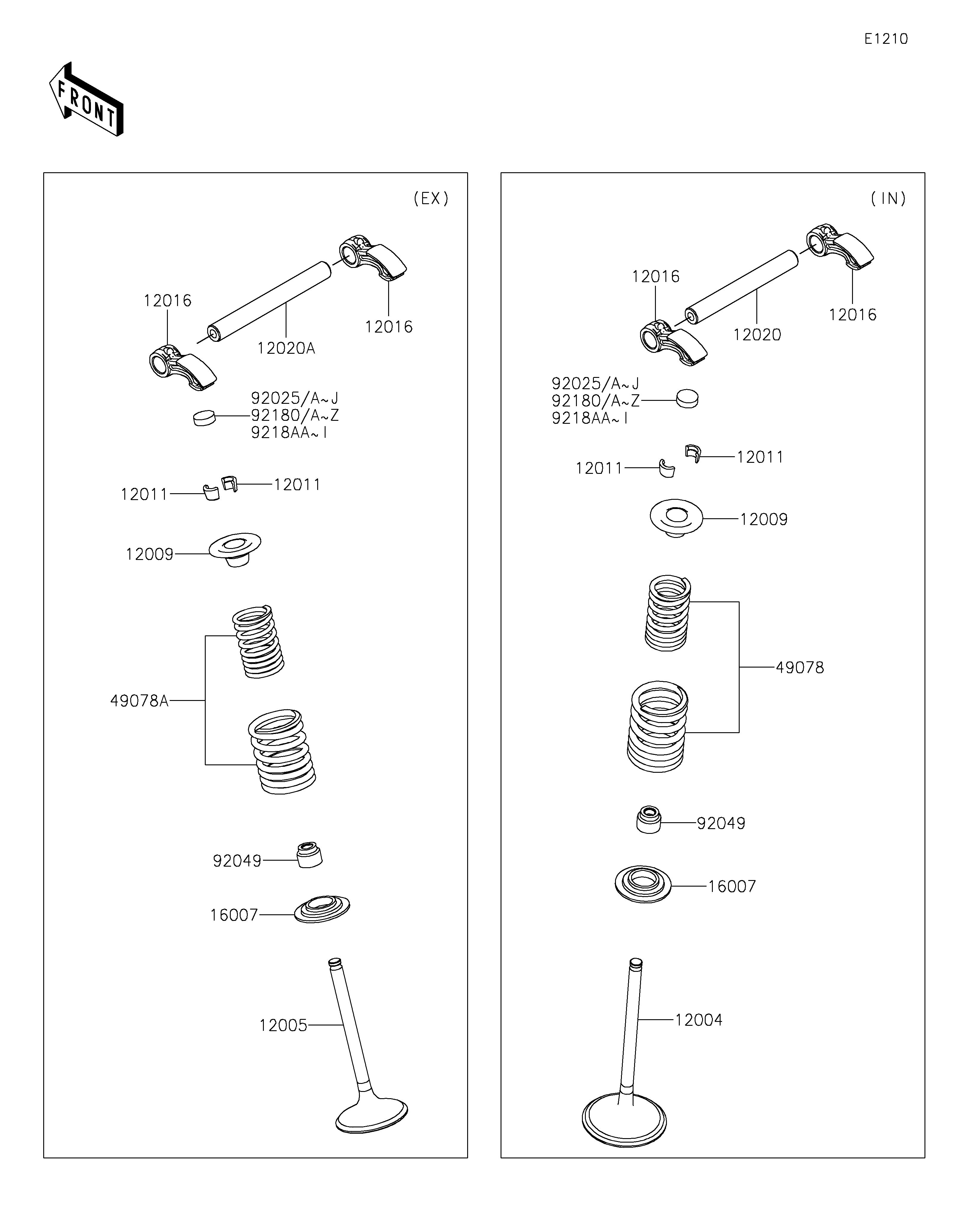 SOUPAPE POUR KX450 KX450MSFNN VERT 2025 EUROPE