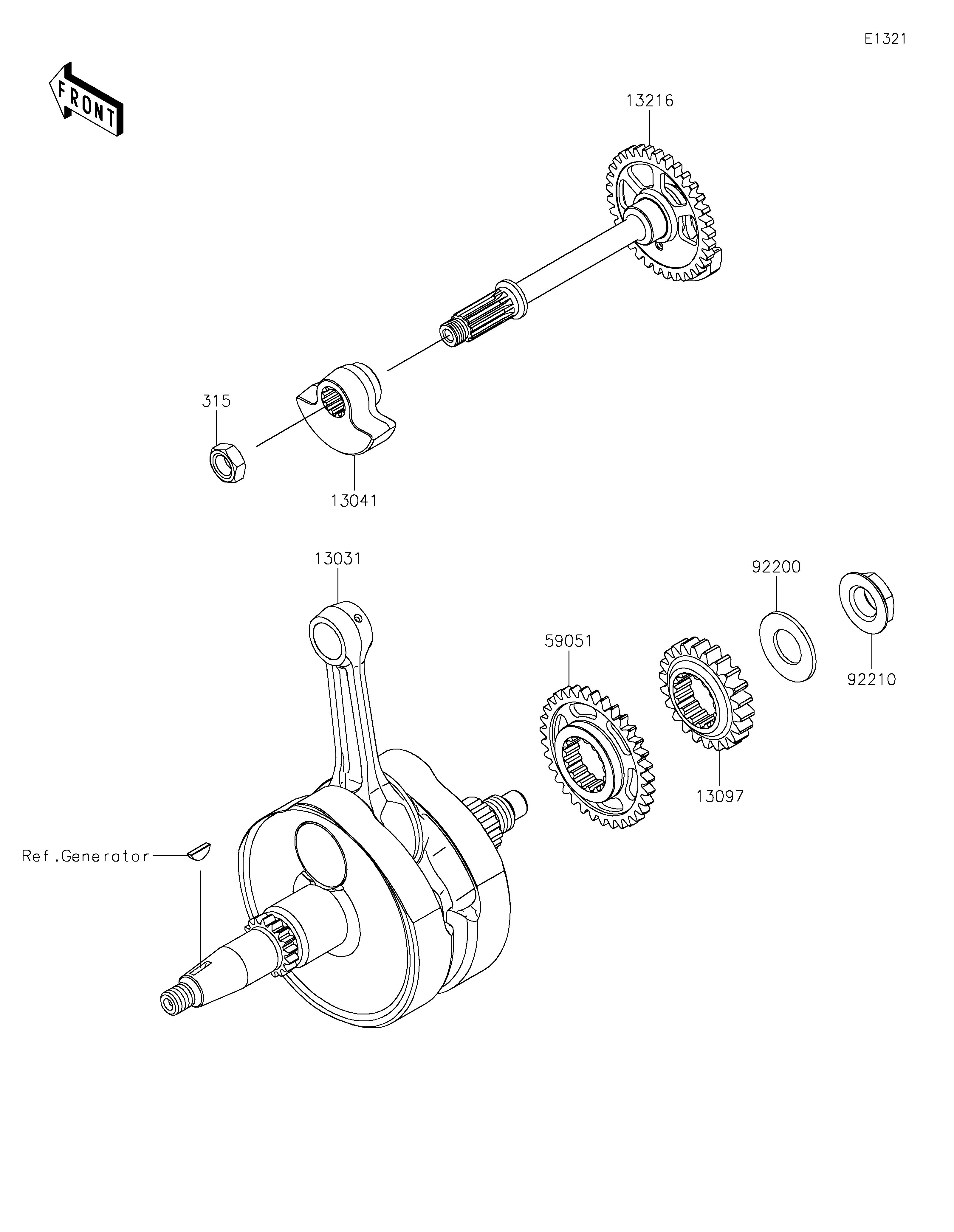 VILEBREQUIN POUR KX450 KX450MRFAN VERT MAT 2024 EUROPE