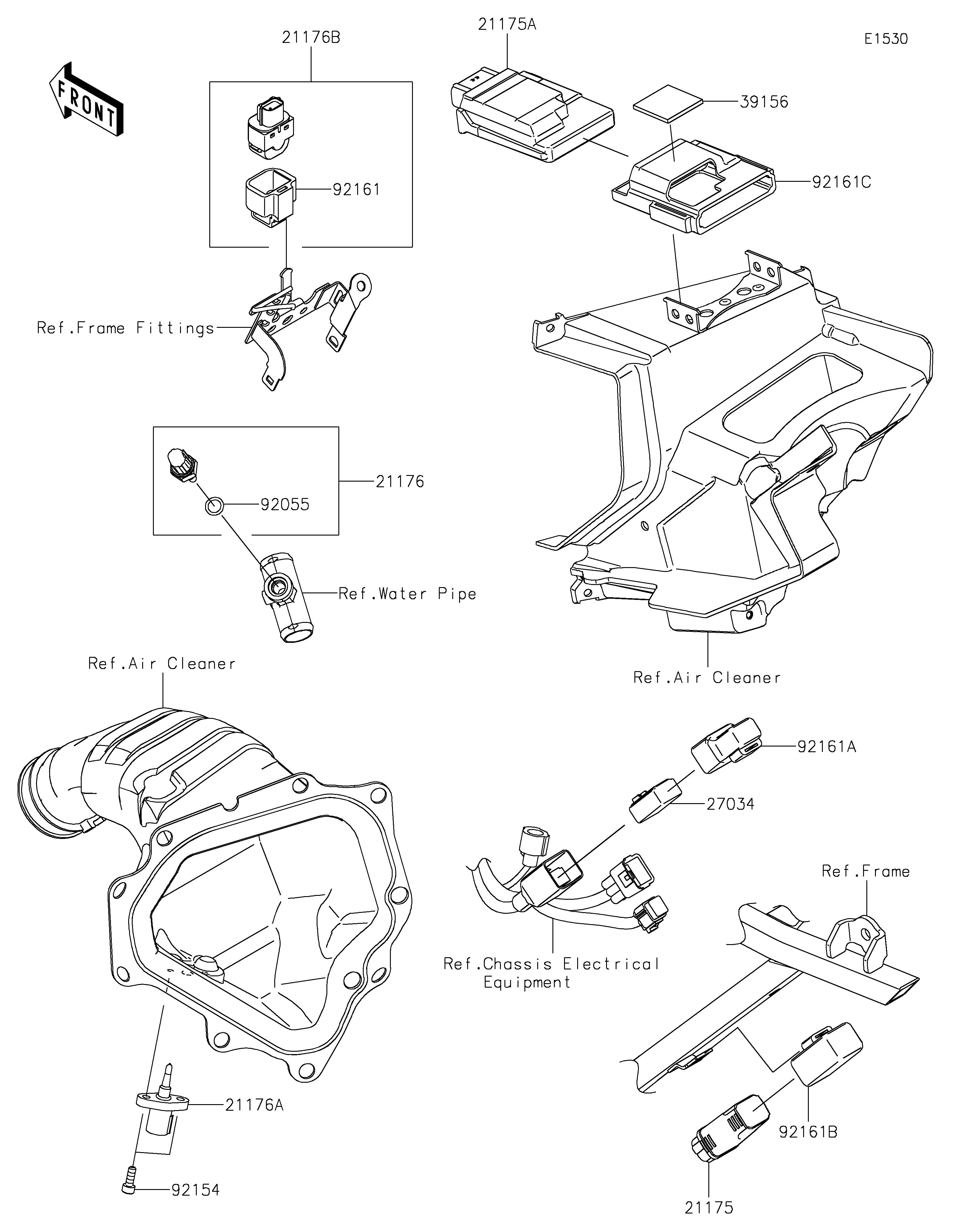 INJECTION CARBURANT POUR KX450 KX450MSFNN VERT 2025 EUROPE