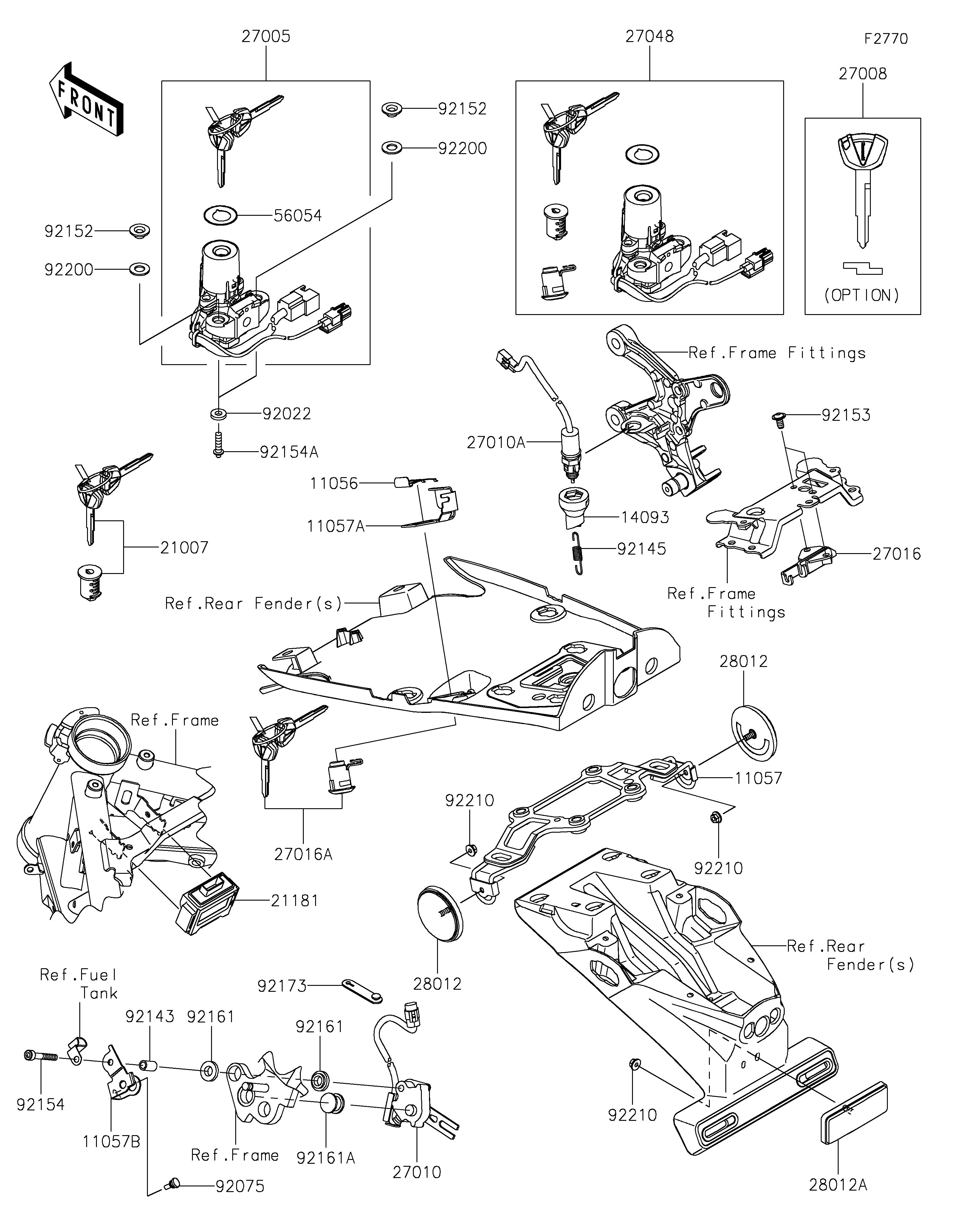 CONTACTEUR POUR Z900RS ZR900KSFAB NOIR 2025