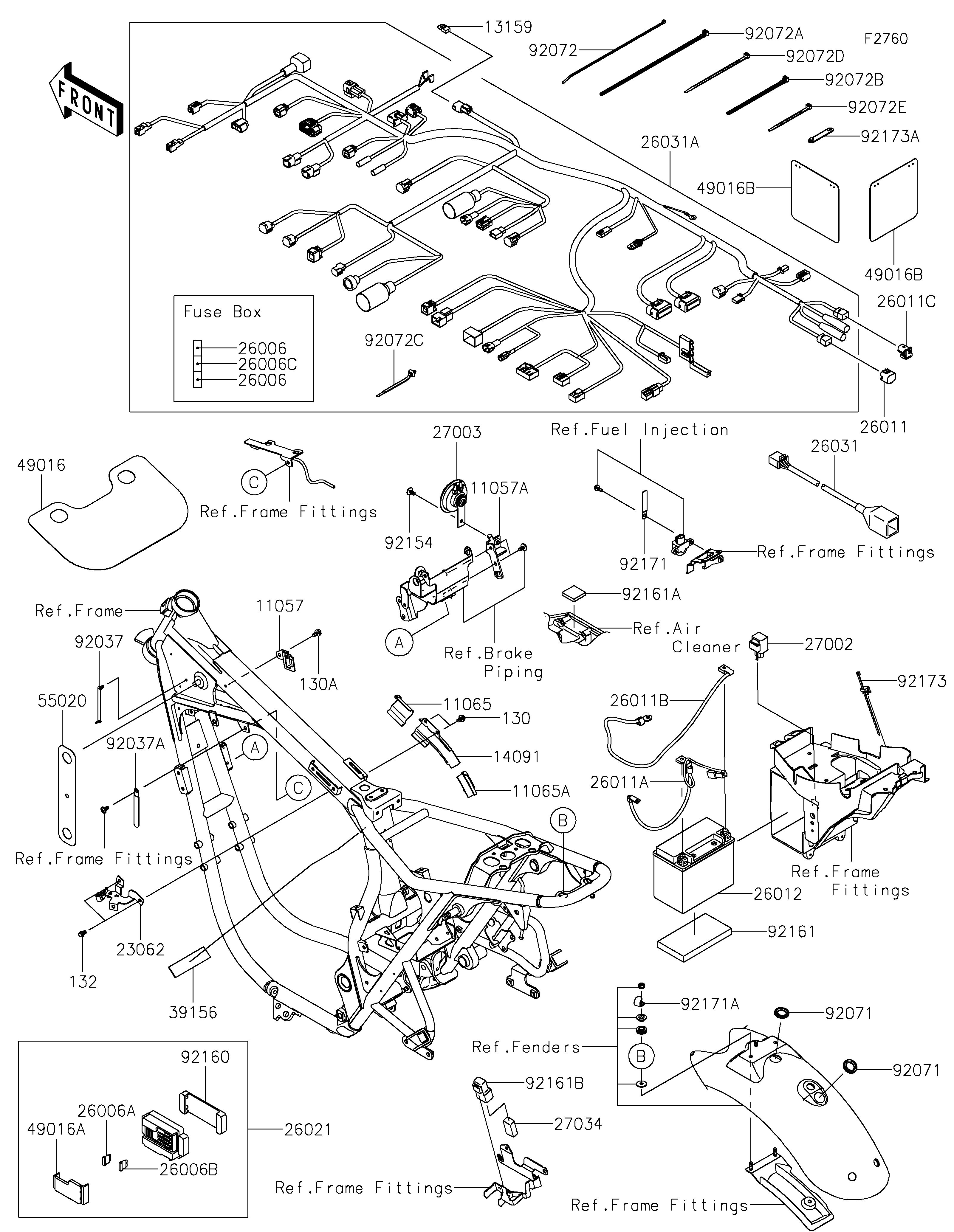CHASSIS EQUIPMENT ELECTRIQUE POUR W800 EJ800ESFNB NOIR 2025