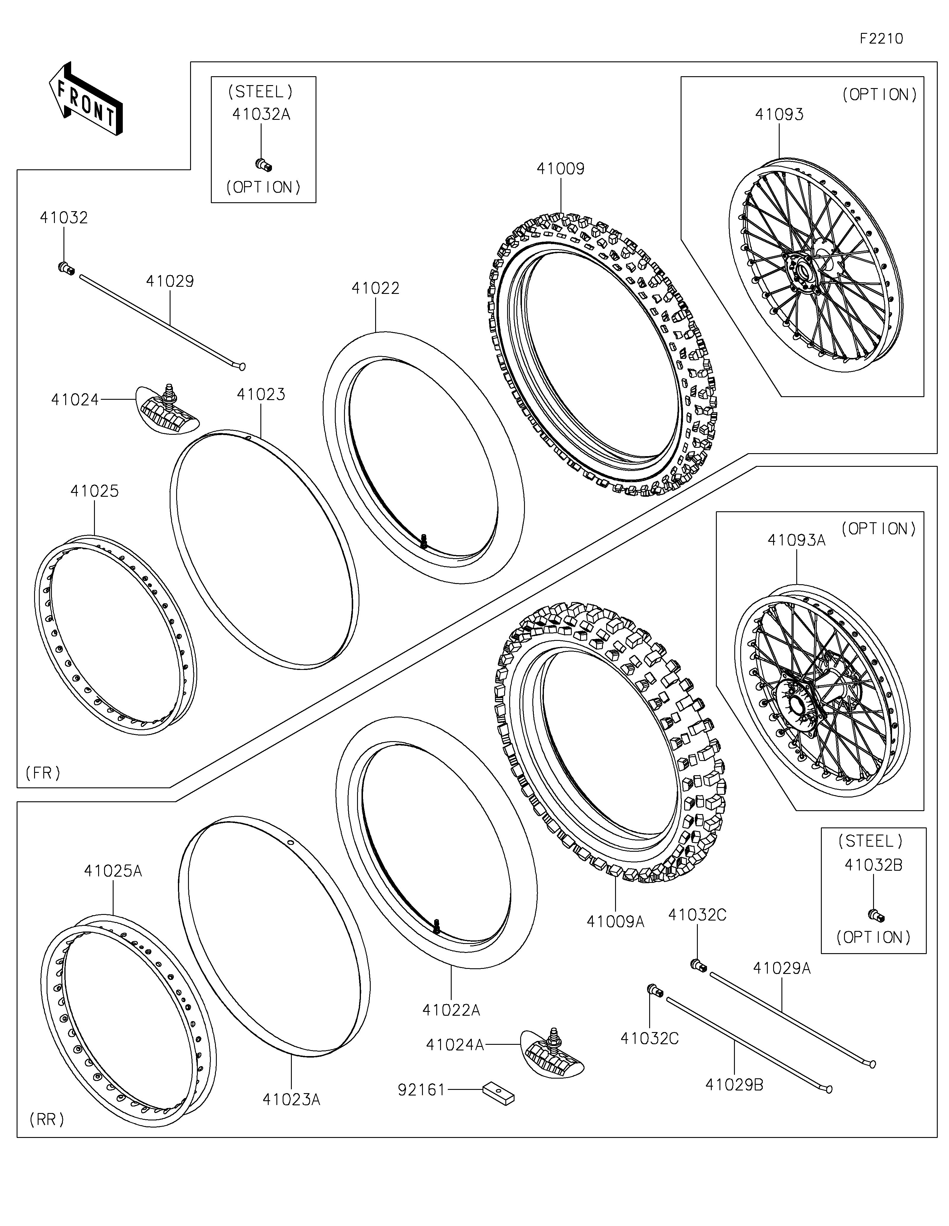 TIRES POUR KX250 KX252ESFNN VERT 2025 EUROPE