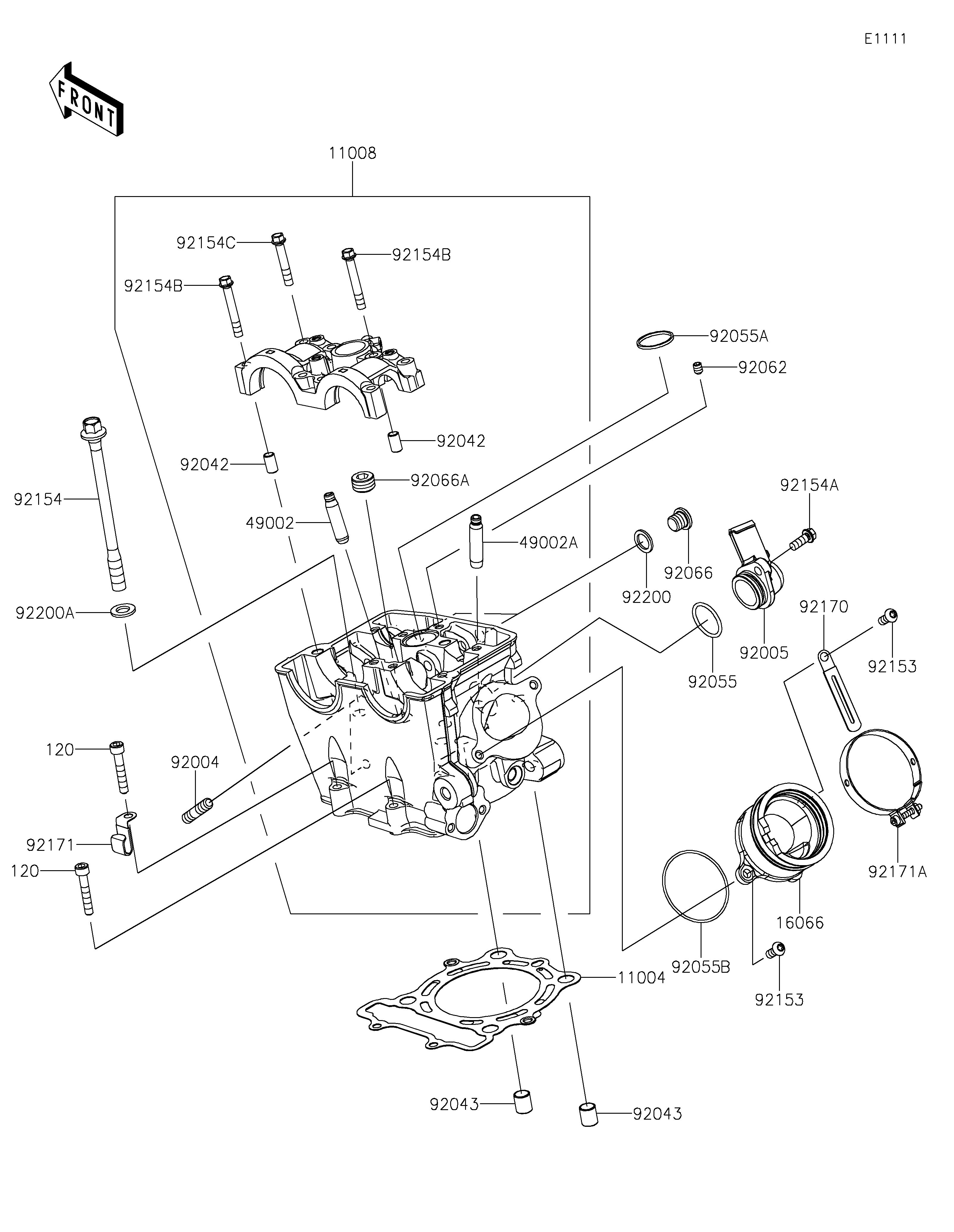 CULASSE POUR KX250 KX252ESFNN VERT 2025 EUROPE