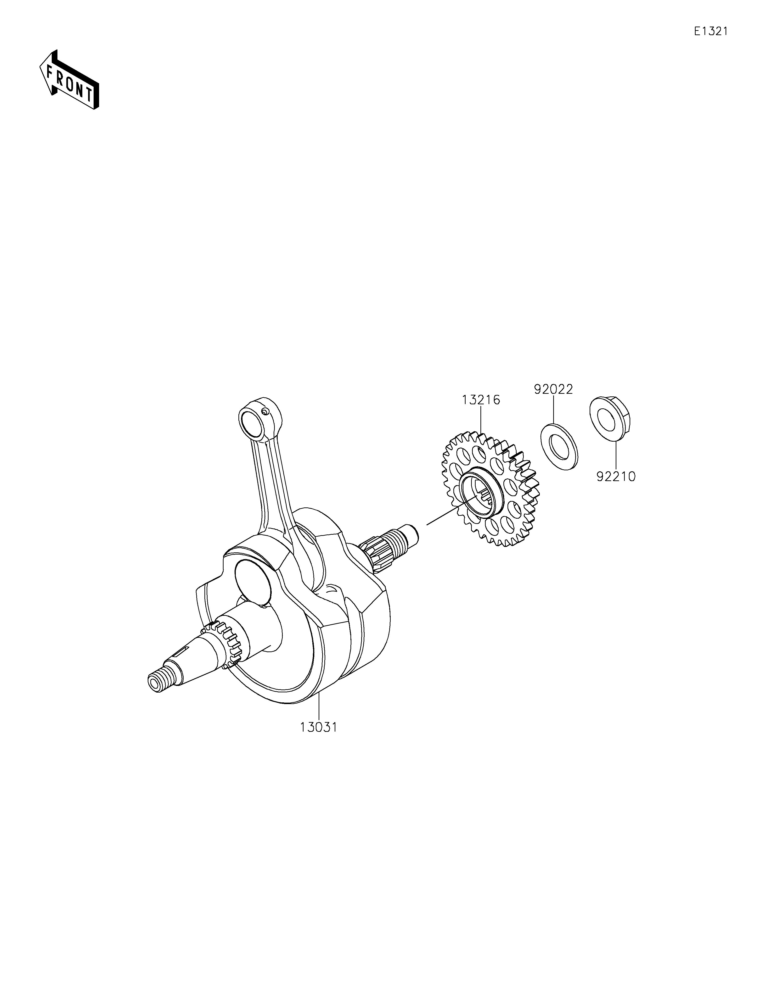 VILEBREQUIN POUR KX250 KX252ESFNN VERT 2025 EUROPE