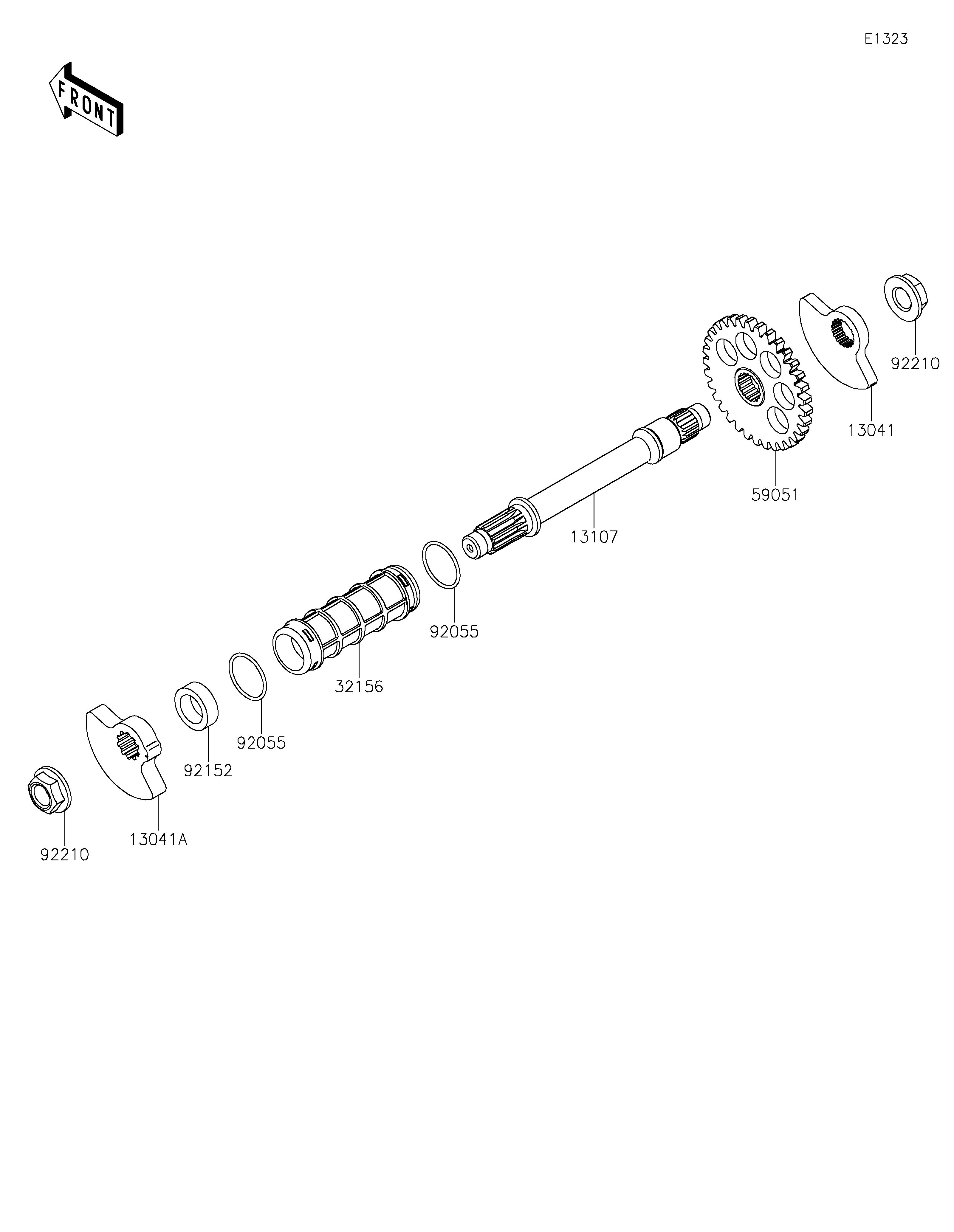BALANCIER POUR KX250 KX252ESFNN VERT 2025 EUROPE