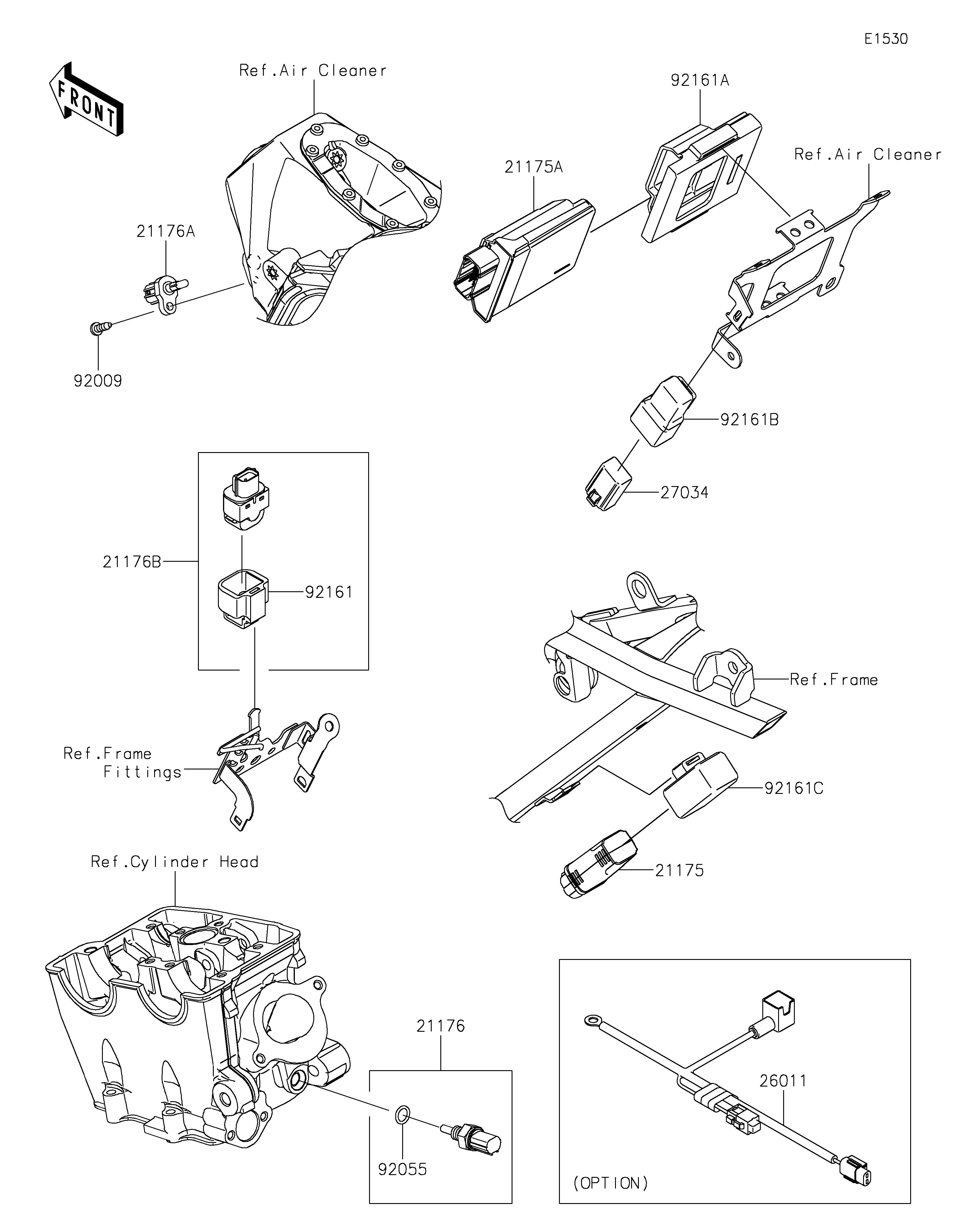 INJECTION CARBURANT POUR KX250 KX252ESFNN VERT 2025 EUROPE