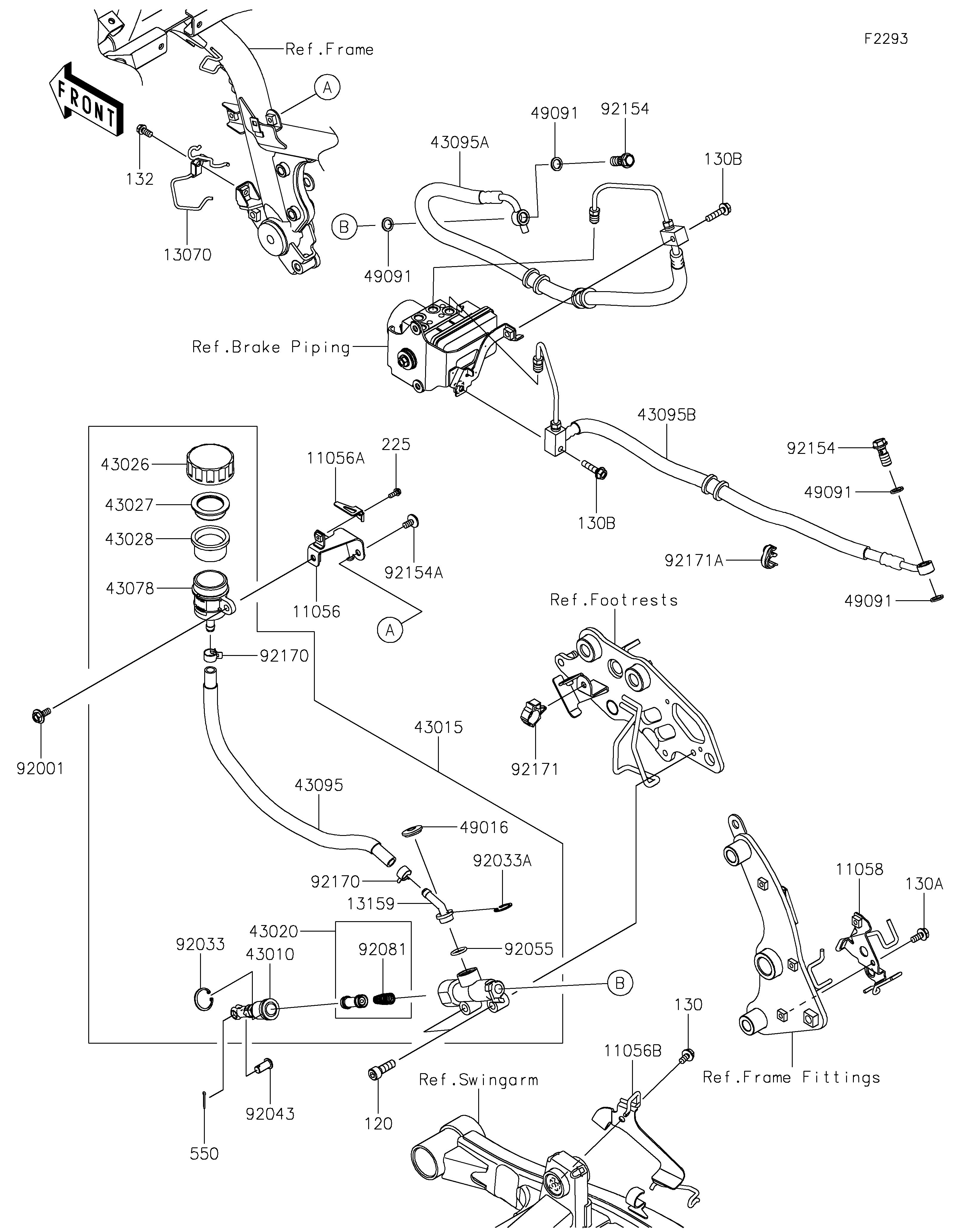 MAITRE CYLINDRE ARRIERE POUR VULCAN S EN650MSFAN GRIS 2025