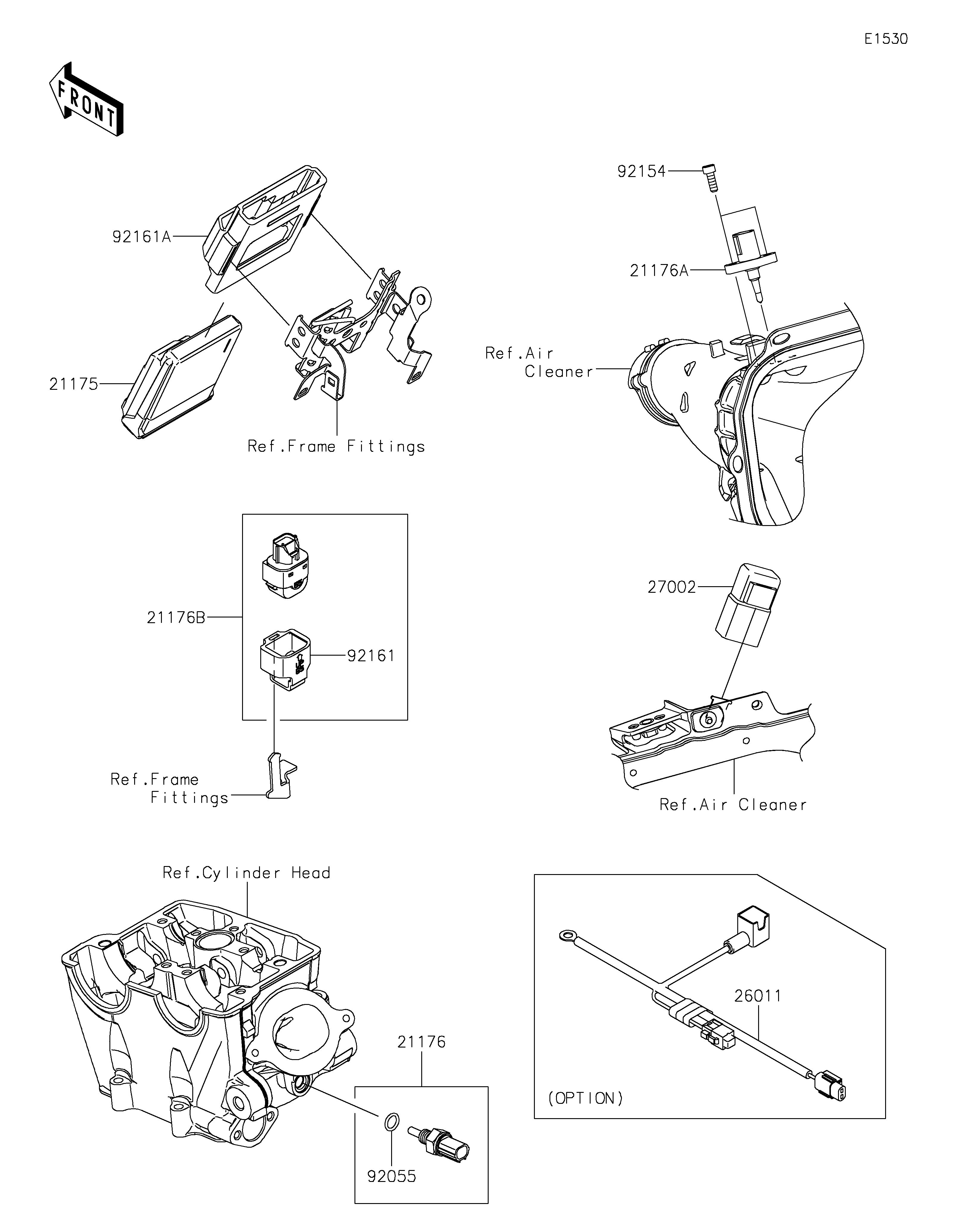 INJECTION CARBURANT POUR KX250 50TH ANNIVERSARY EDITION KX252CRFAN VERT MAT 2024 EUROPE