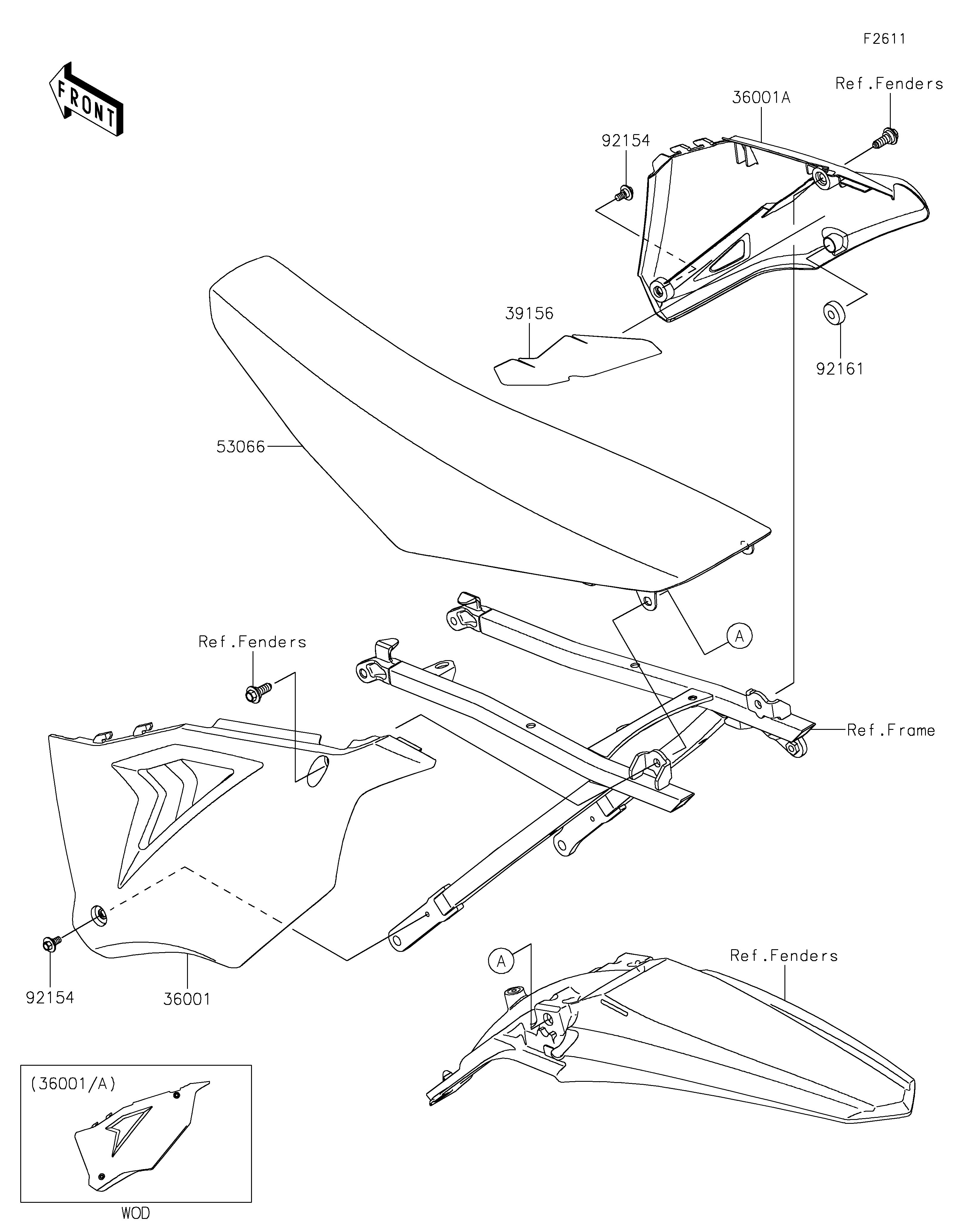 CACHE LATERAL POUR KX250 50TH ANNIVERSARY EDITION KX252CRFAN VERT MAT 2024 EUROPE