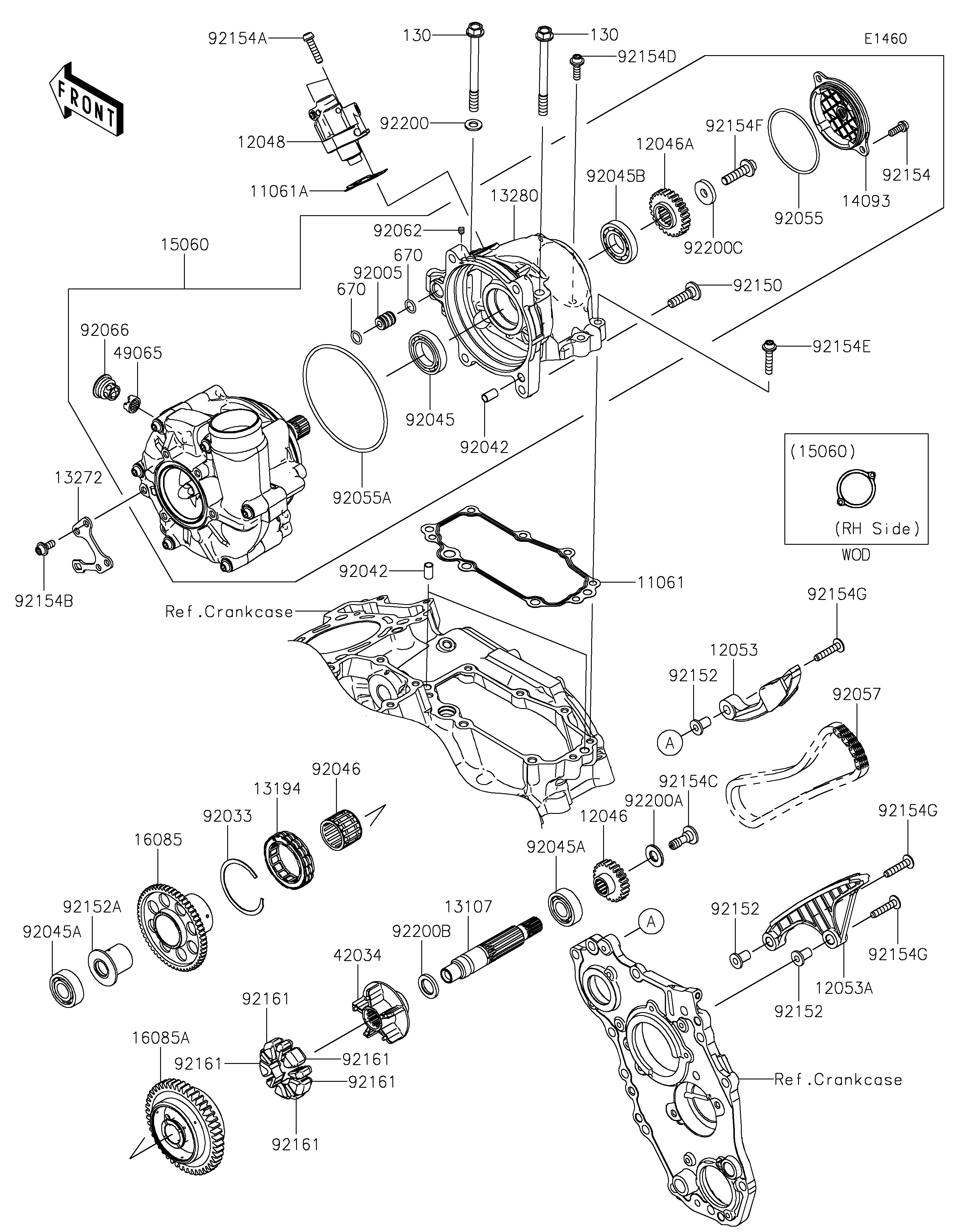 COMPRESSEUR POUR NINJA H2 ZX1002JRANN GRIS 2024