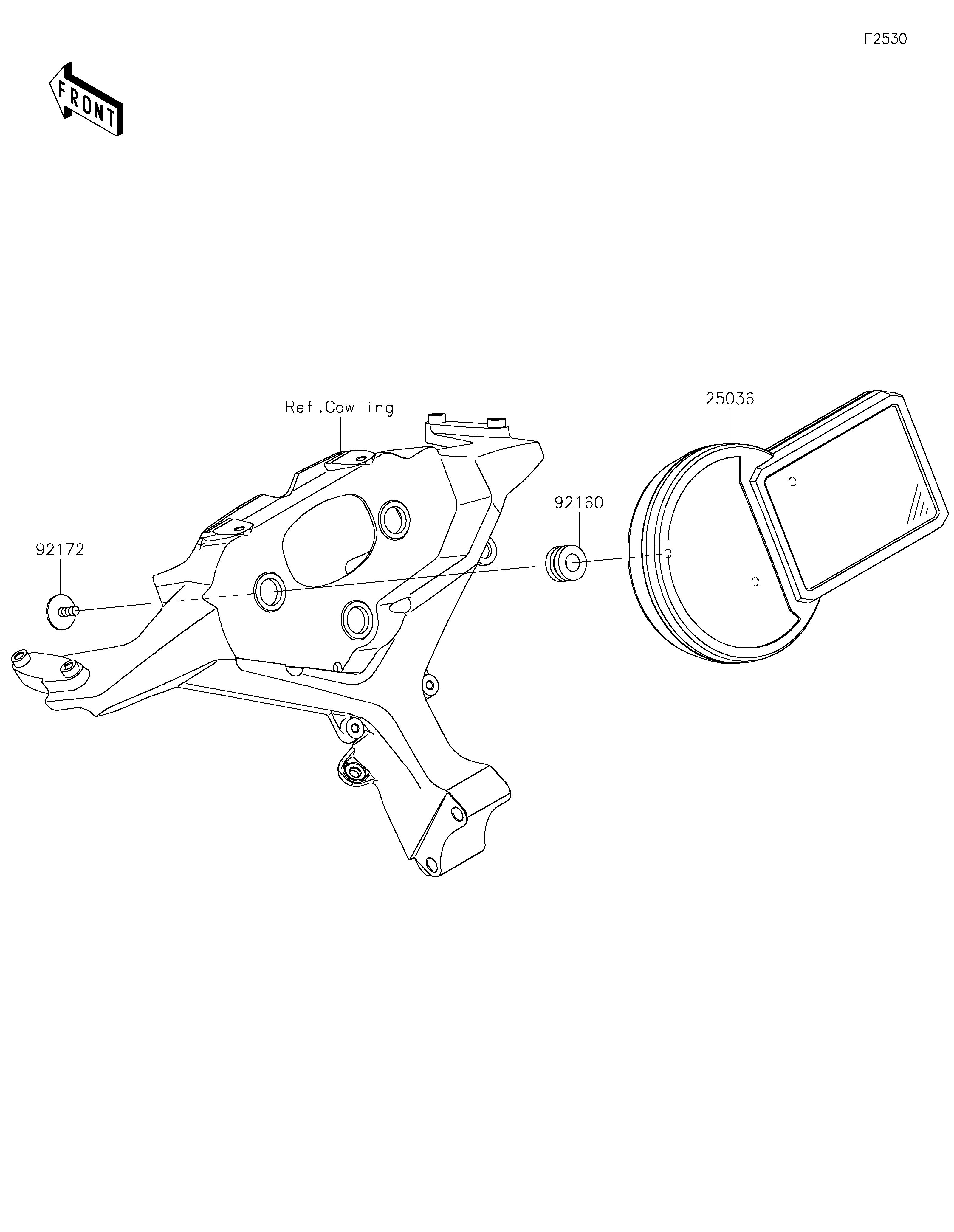 COMPTEURS POUR NINJA H2 ZX1002JRANN GRIS 2024