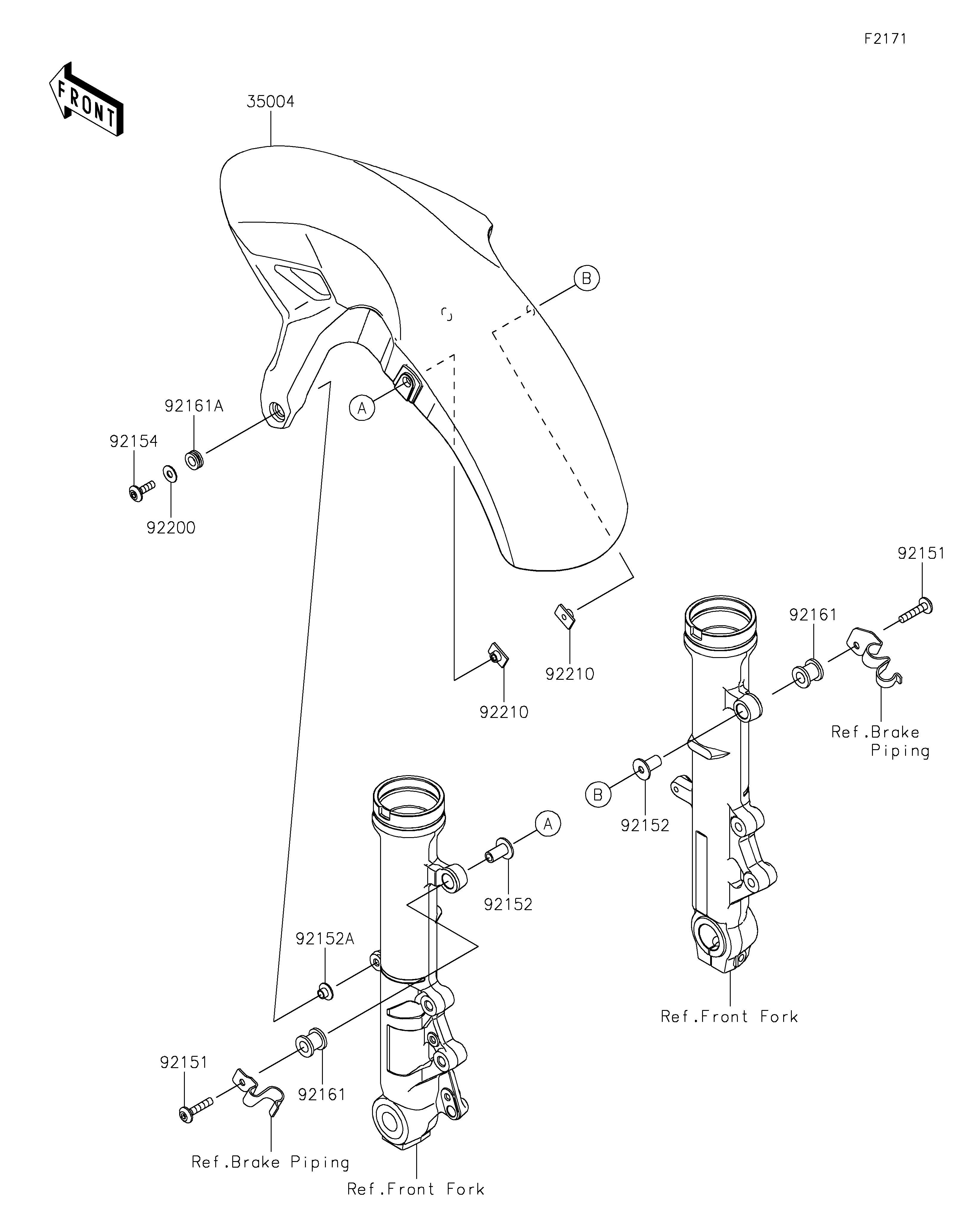 GARDE BOUE AVANT POUR NINJA 7 HYBRID CX500ARFNN TITANE 2024