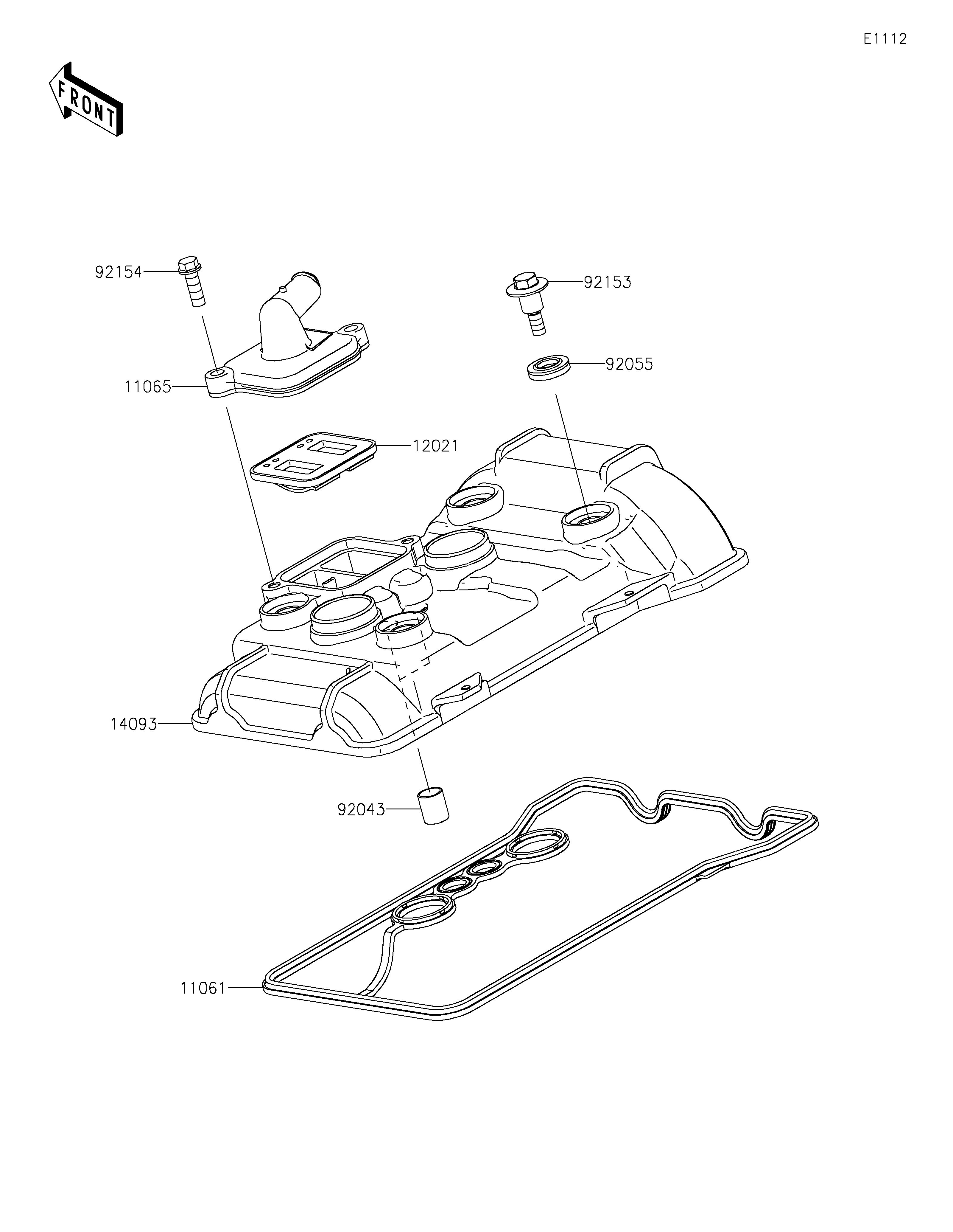 COUVRE CULASSE POUR NINJA 500 EX500GRFNN NOIR 2024