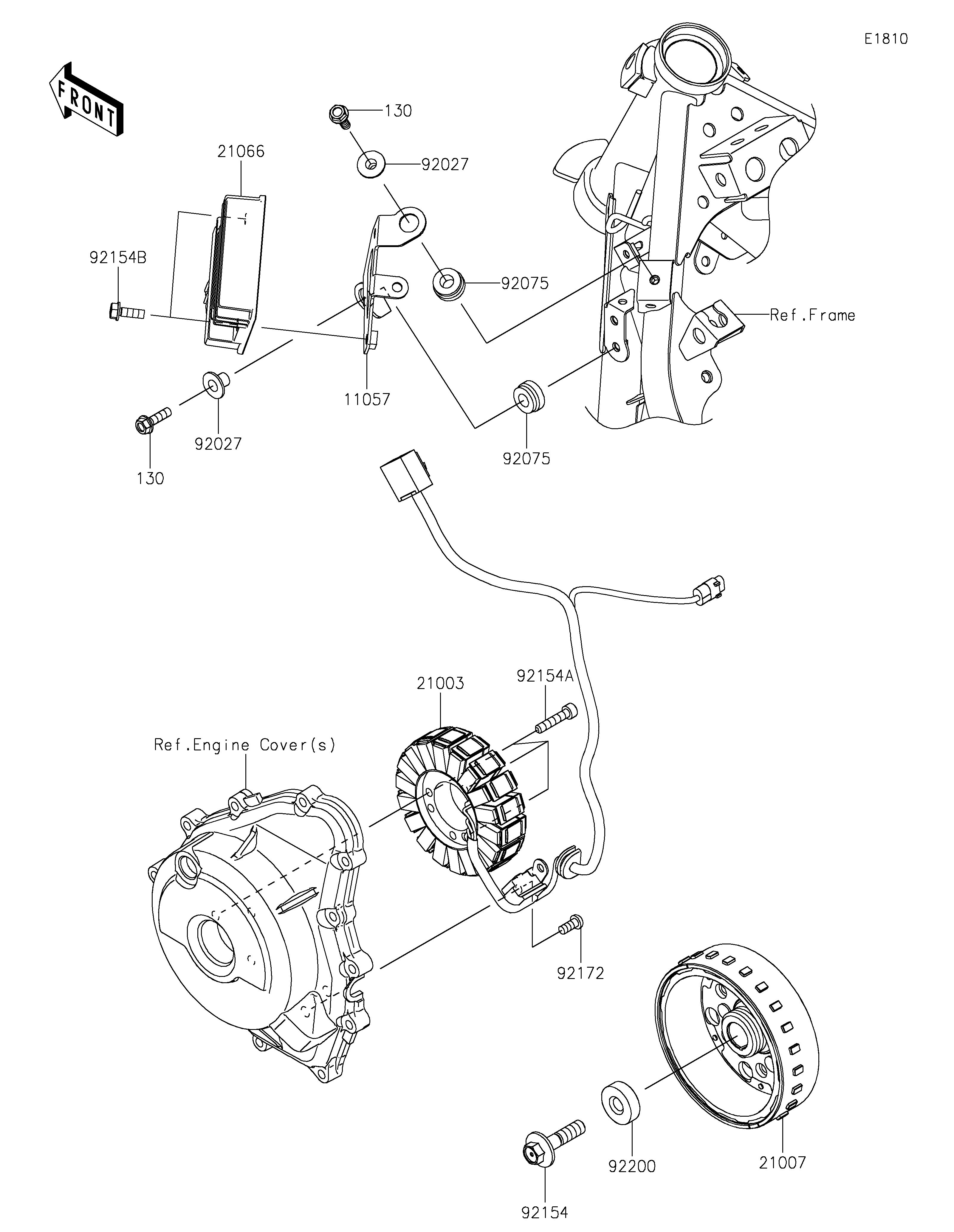 GENERATEUR POUR Z500 ER500ERFNN NOIR 2024
