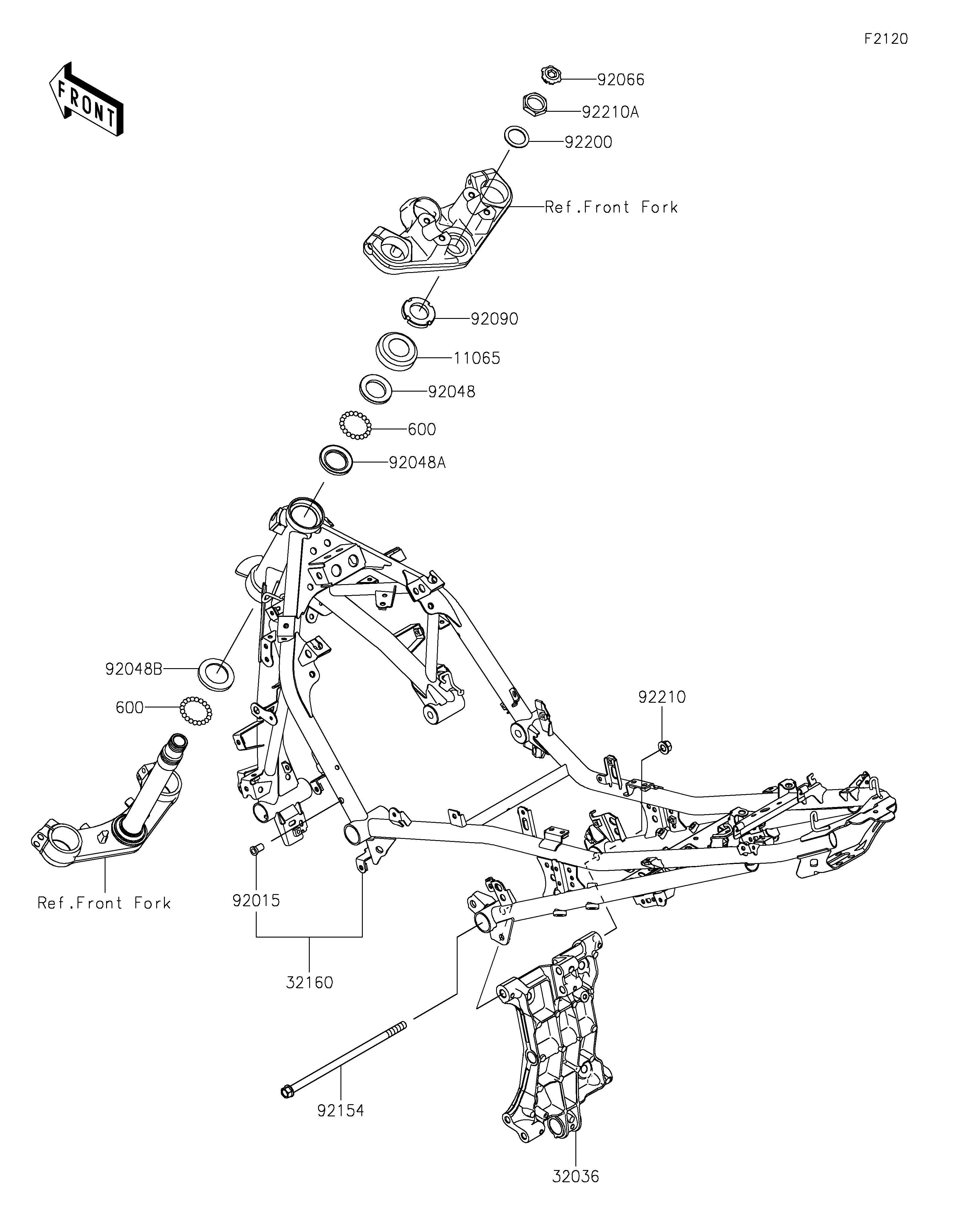 CHASSIS POUR Z500 ER500ERFNN NOIR 2024