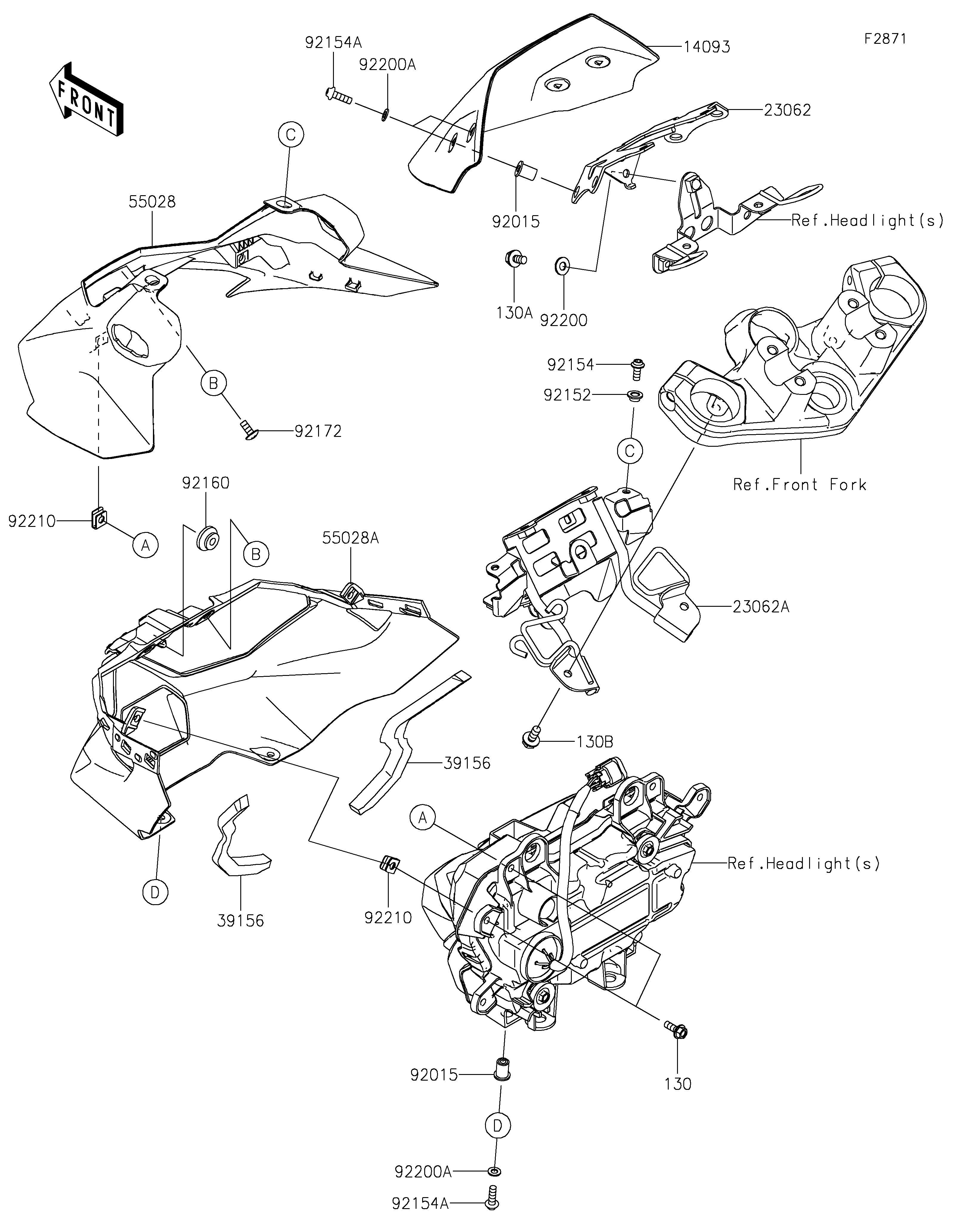 CARENAGE POUR Z500 ER500ERFNN NOIR 2024